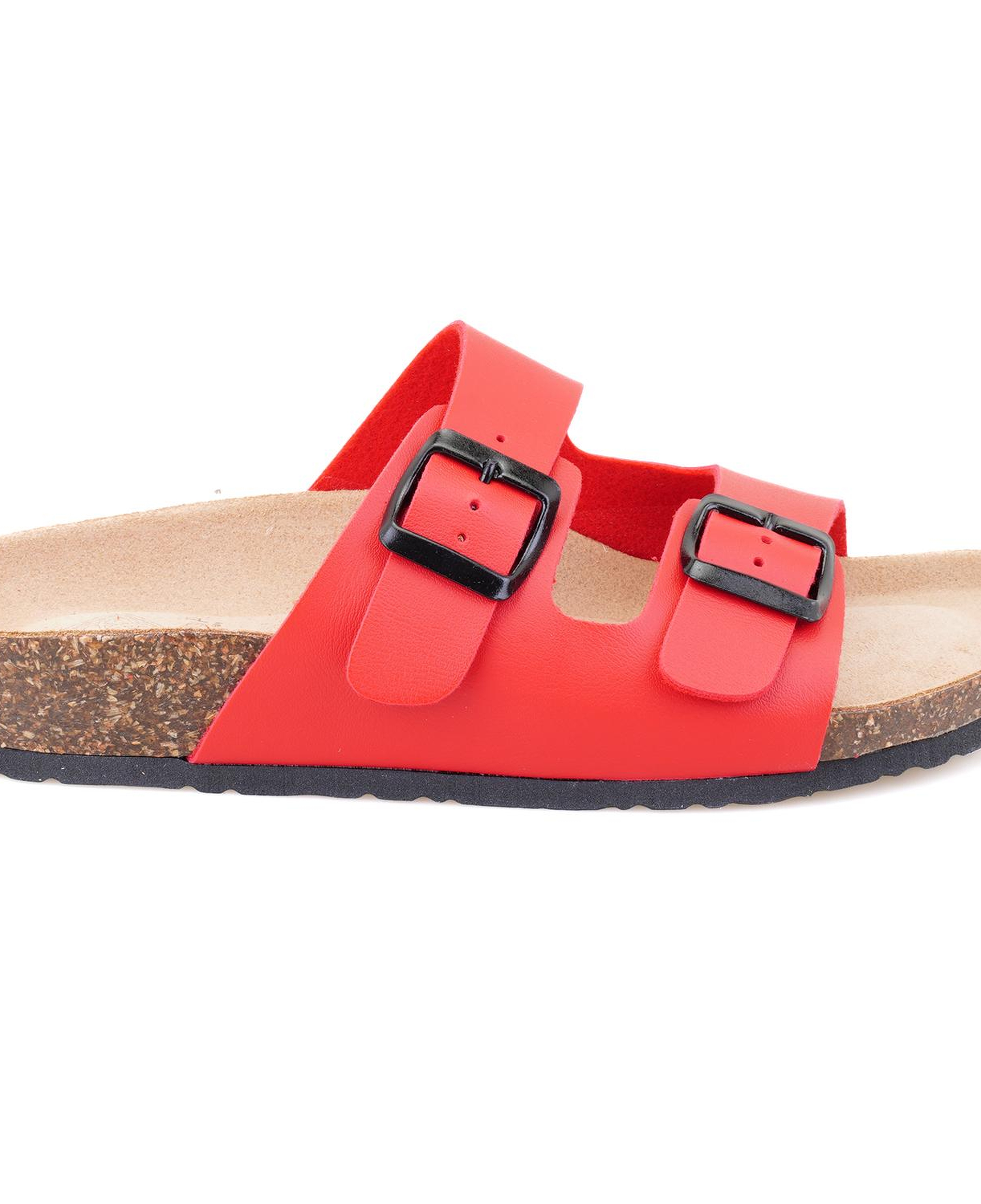 Kadın Kırmızı Ayarlanabilir Tokalı Terlik