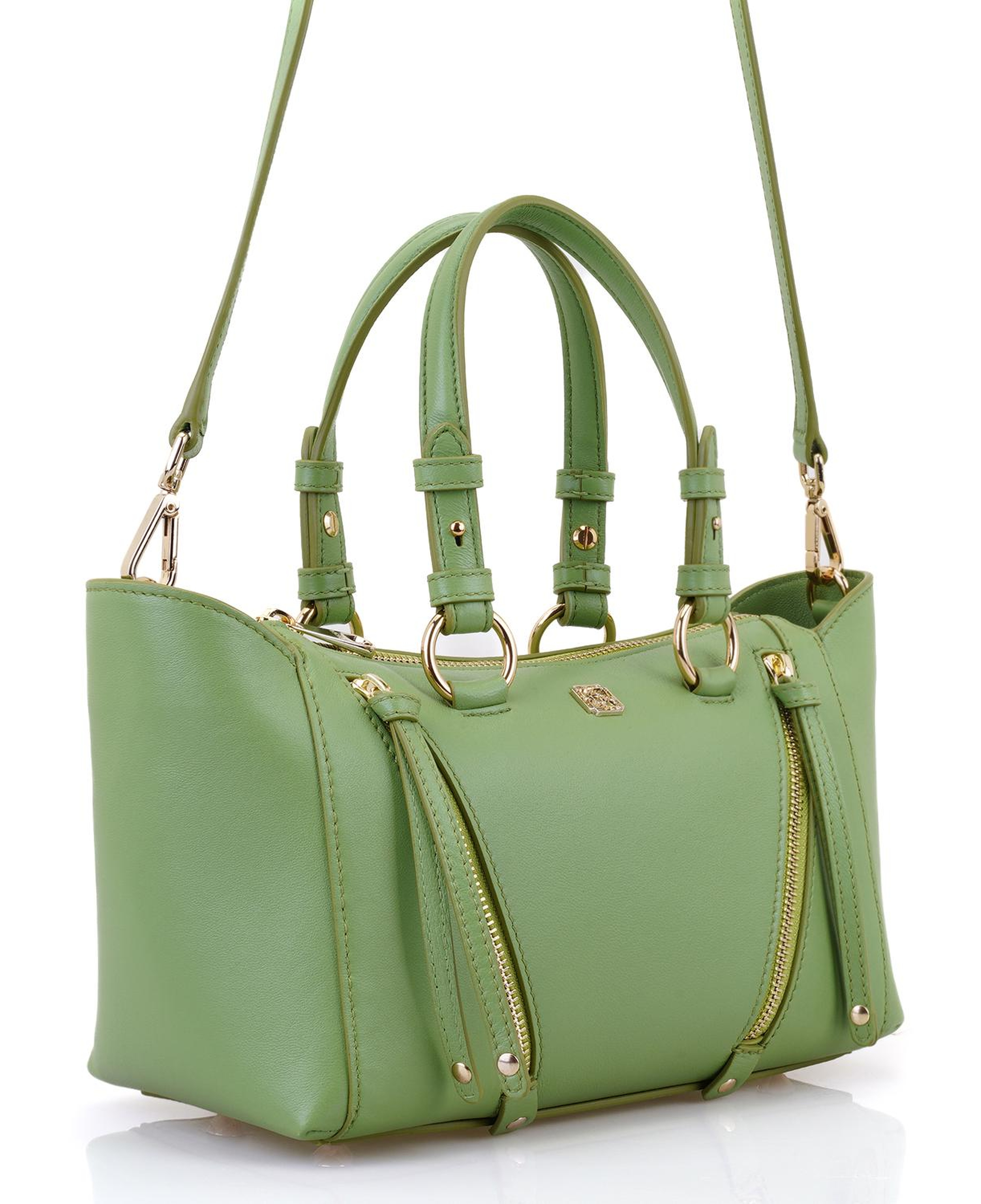 Garten Yeşil Kadın Deri El Çantası