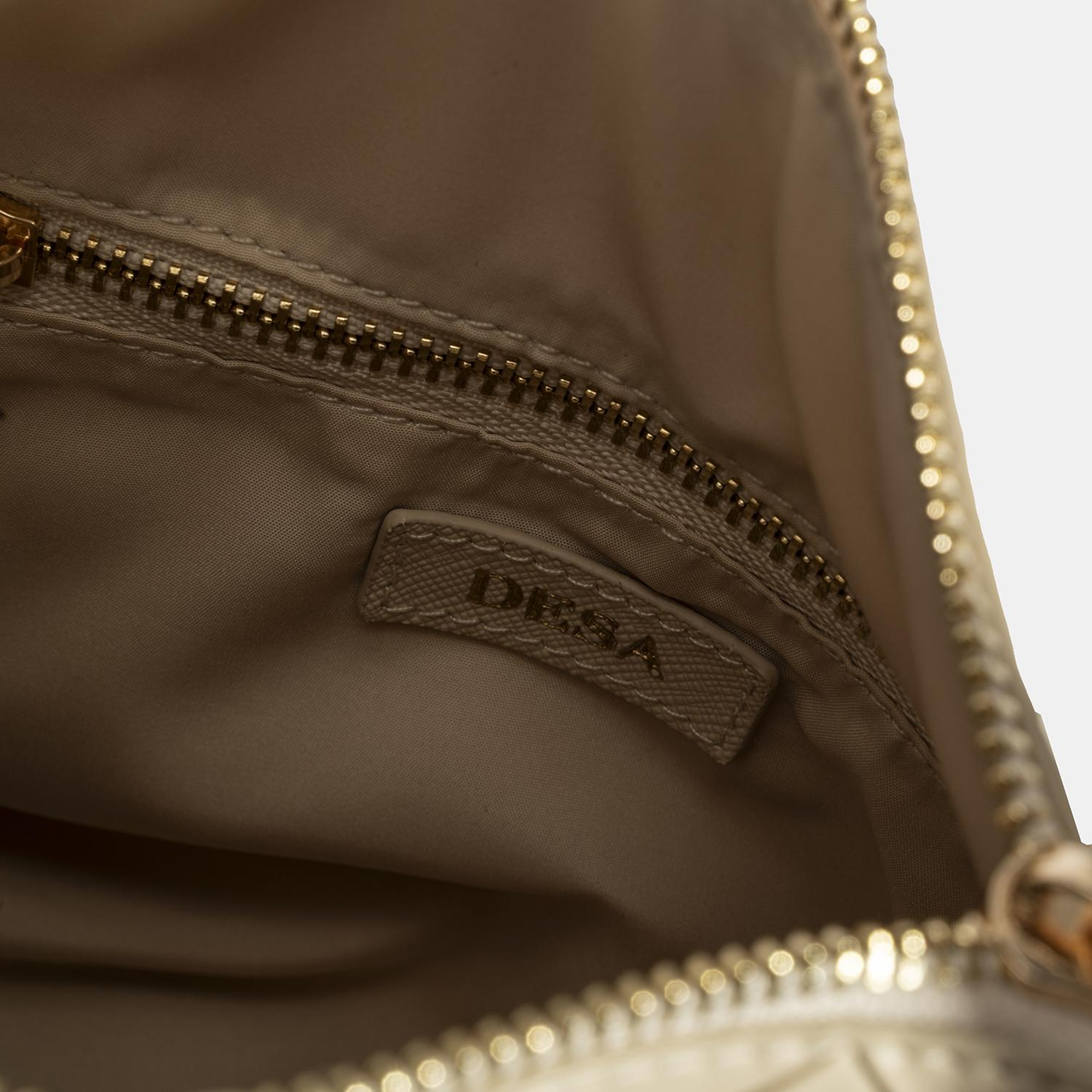 Kadın Bej Örgü Baskılı El Çantası