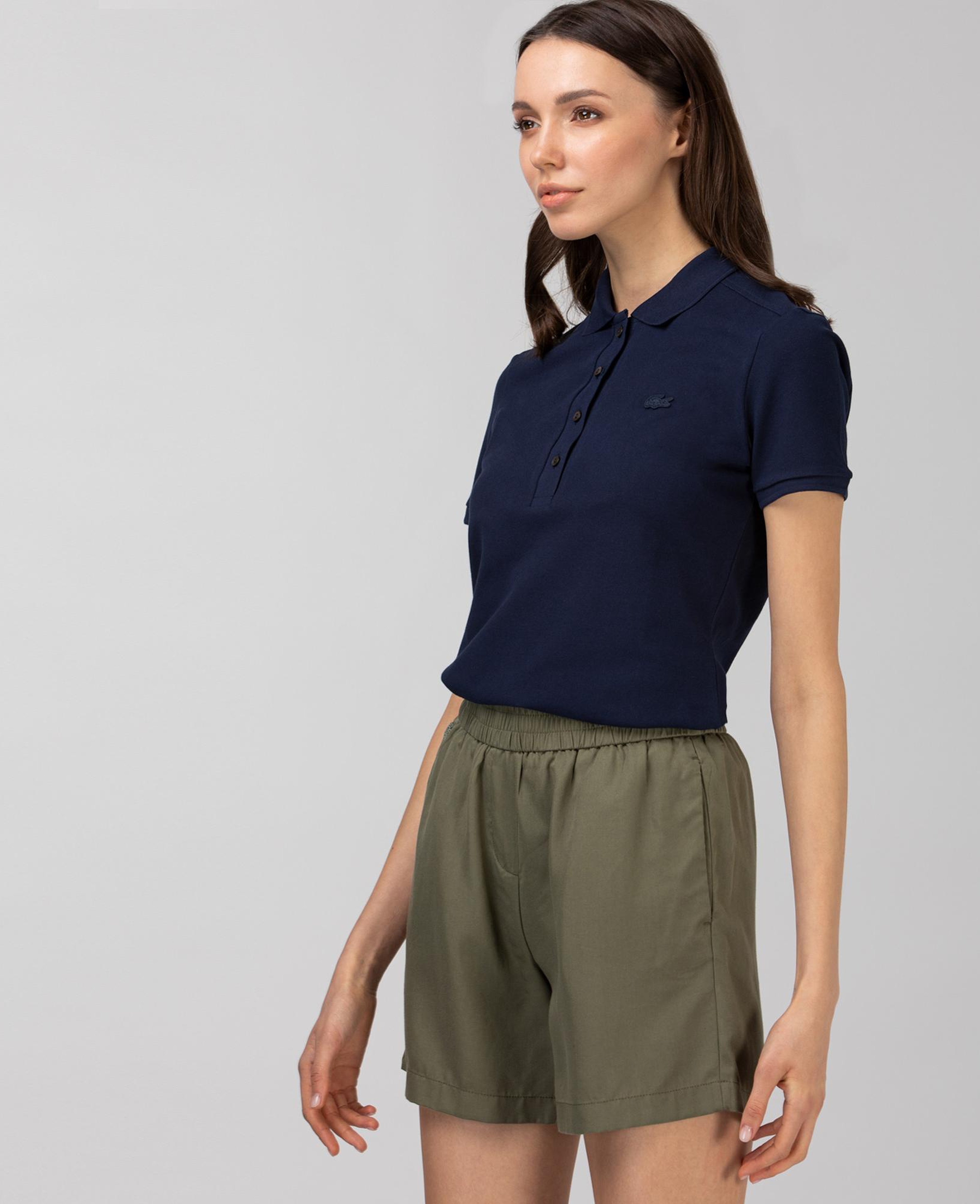 Lacoste L.12.D Kadın Slim Fit Lacivert Polo