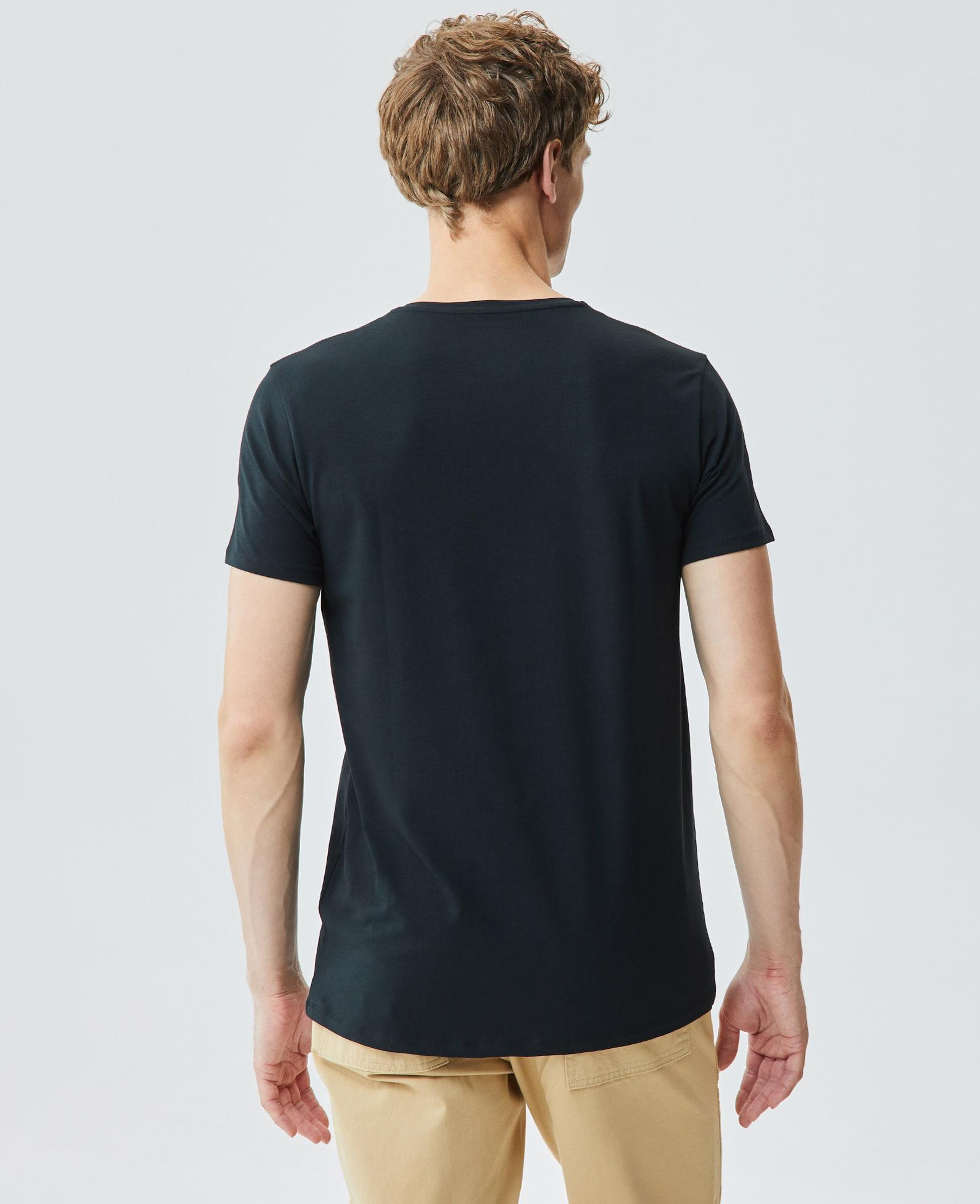 Lacoste Erkek Slim Fit V Yaka Siyah T-Shirt