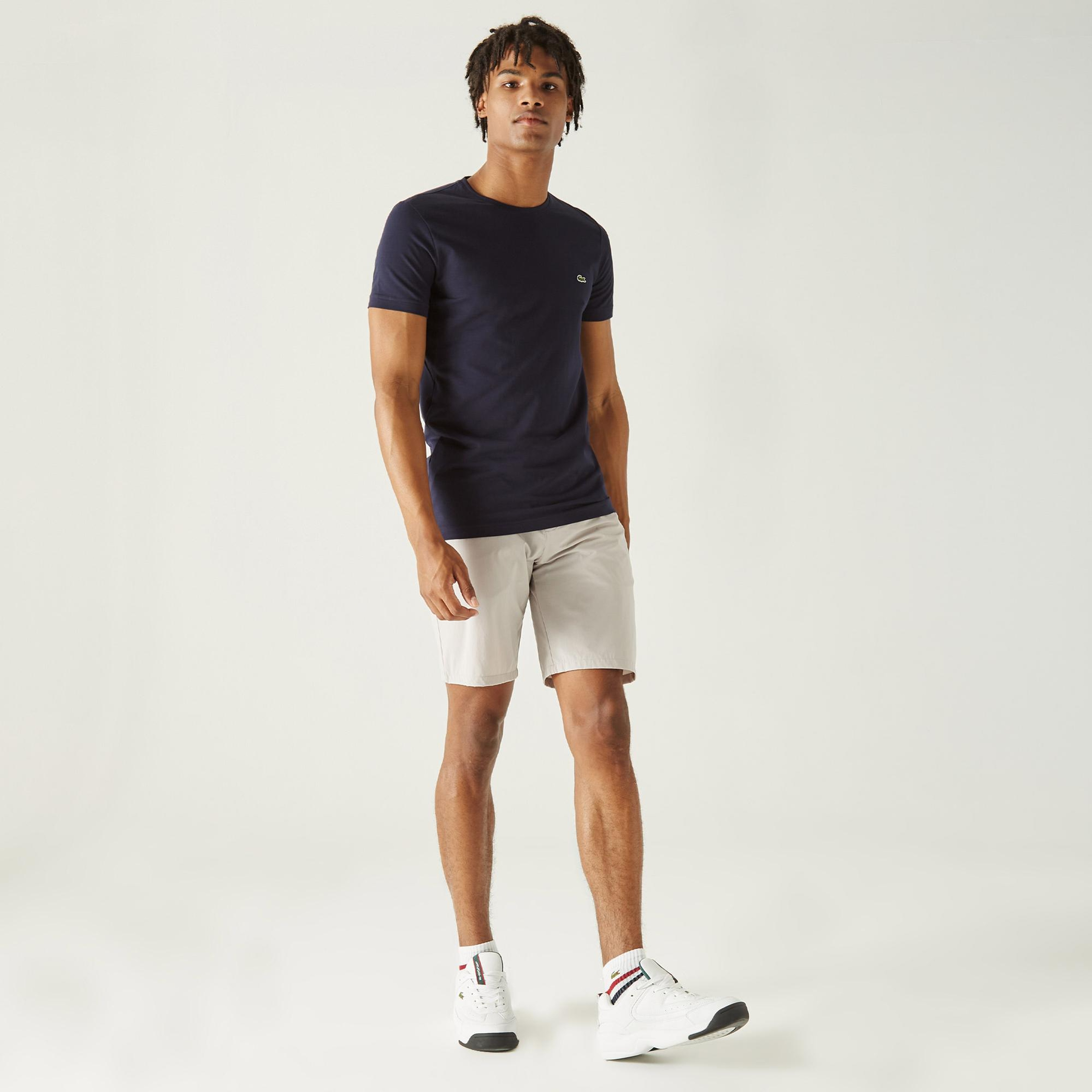 Lacoste Erkek Slim Fit Bisiklet Yaka Lacivert T-Shirt