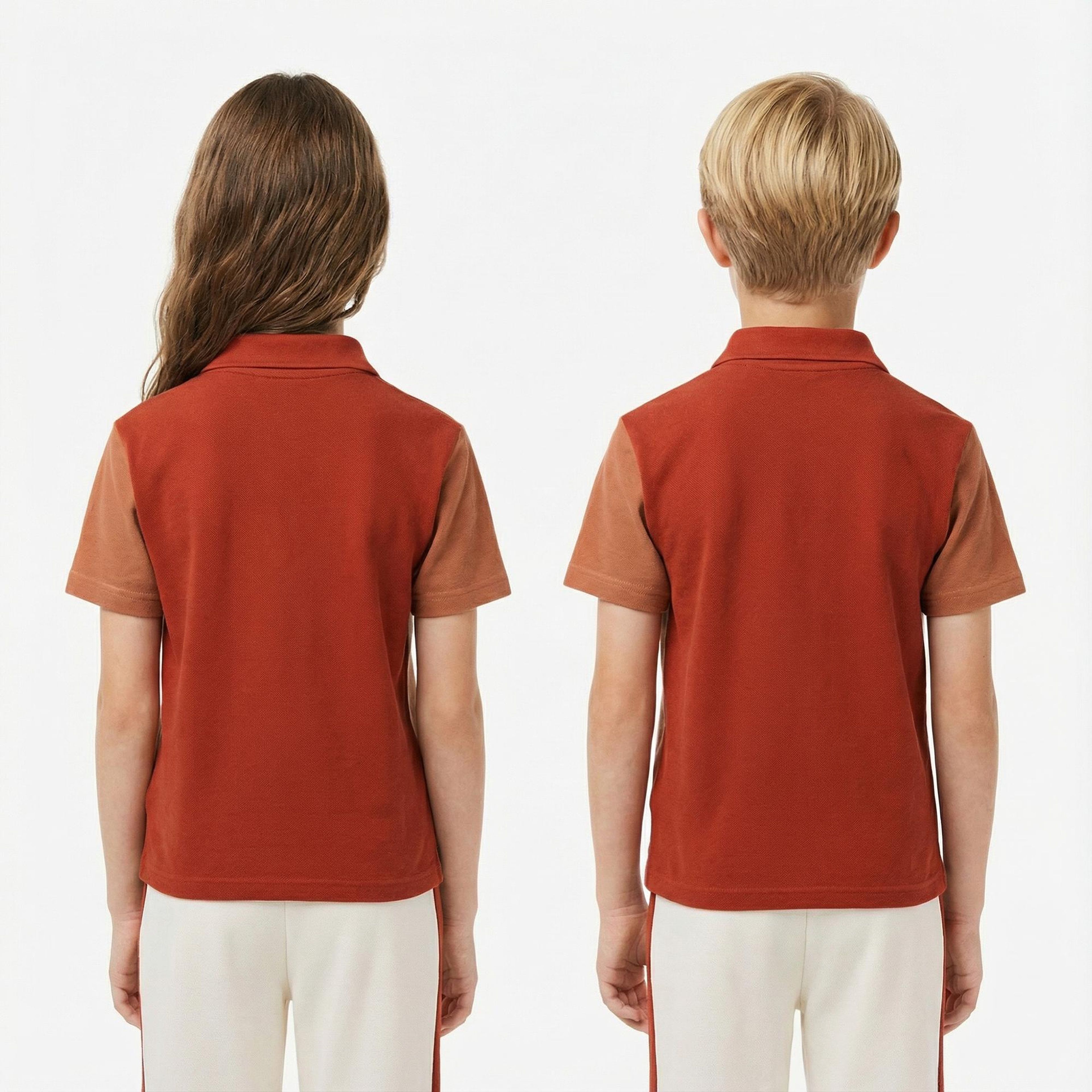 Lacoste Çocuk Renk Bloklu Bej Polo