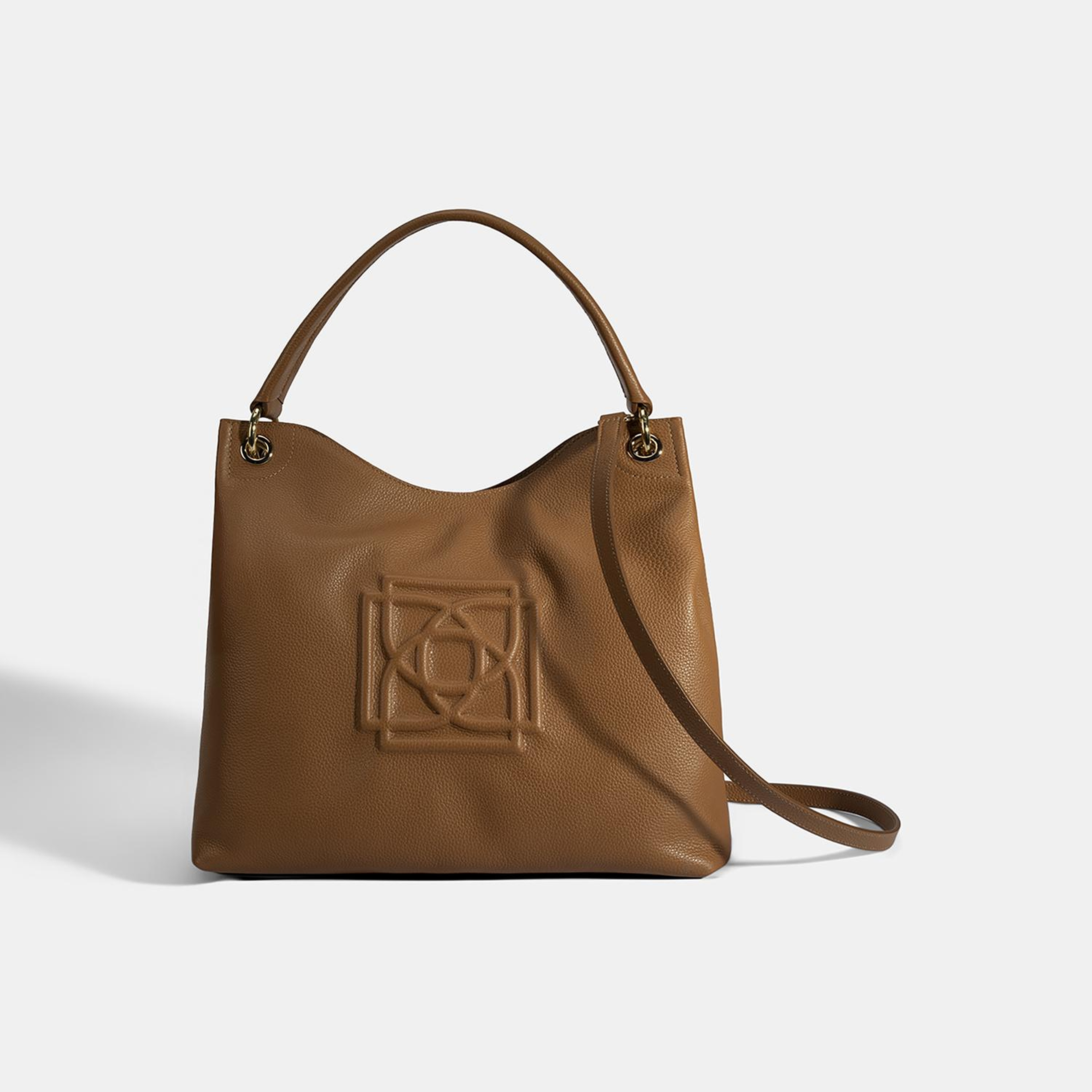 Kadın Taba Logo Baskılı Deri Omuz Çantası