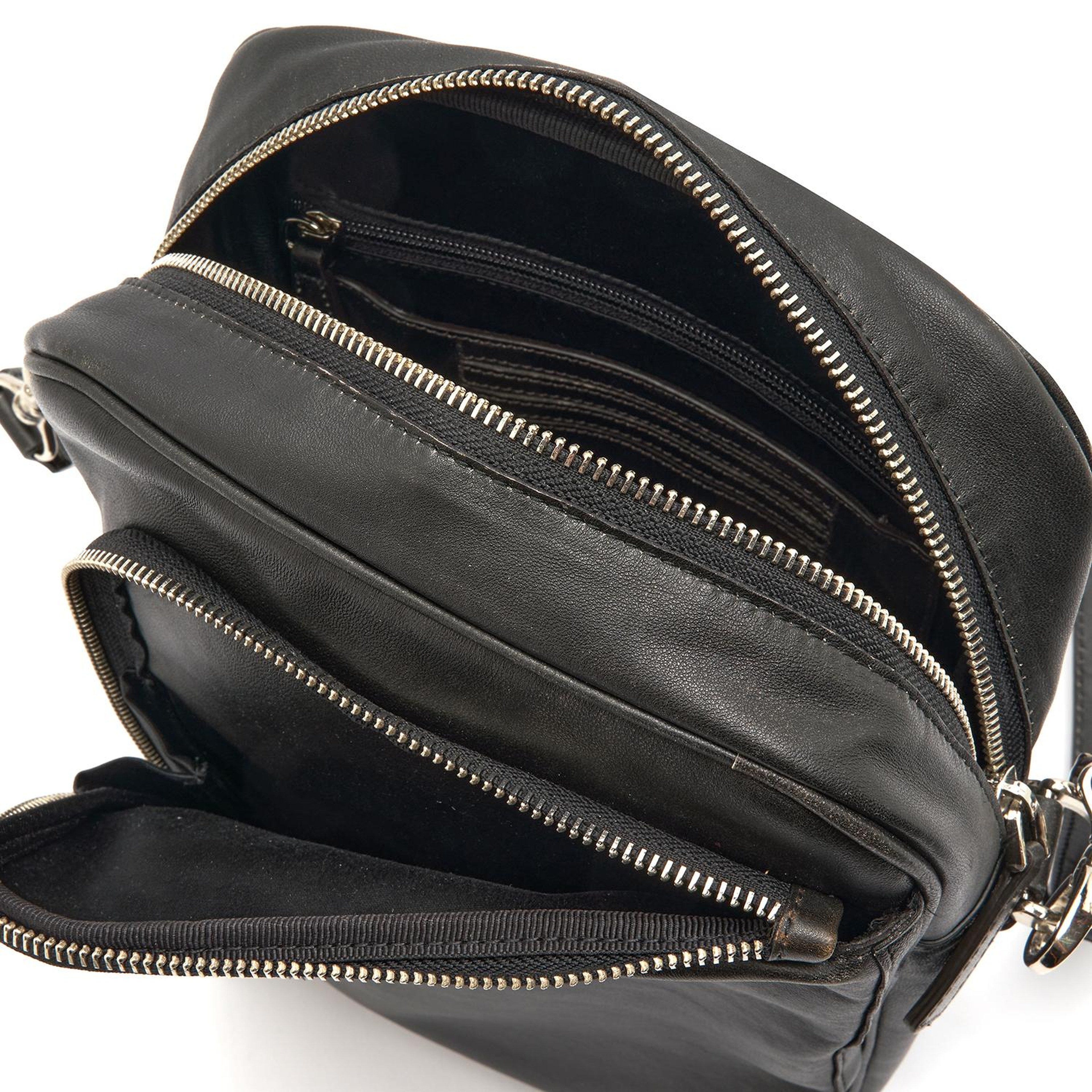 Burg Siyah Erkek Deri Postacı Çantası