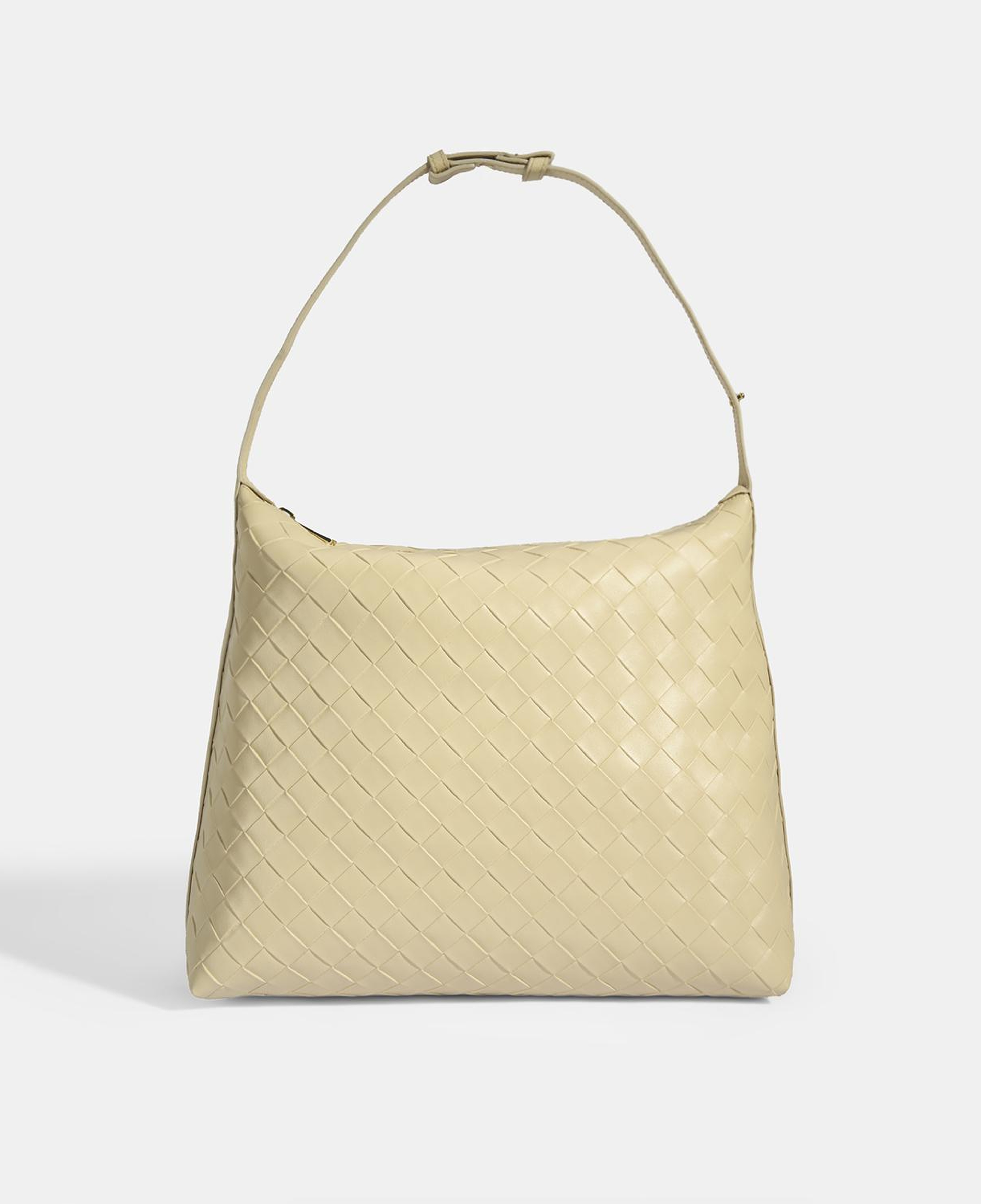 Kadın Bej Örgü Baskılı Omuz Çantası