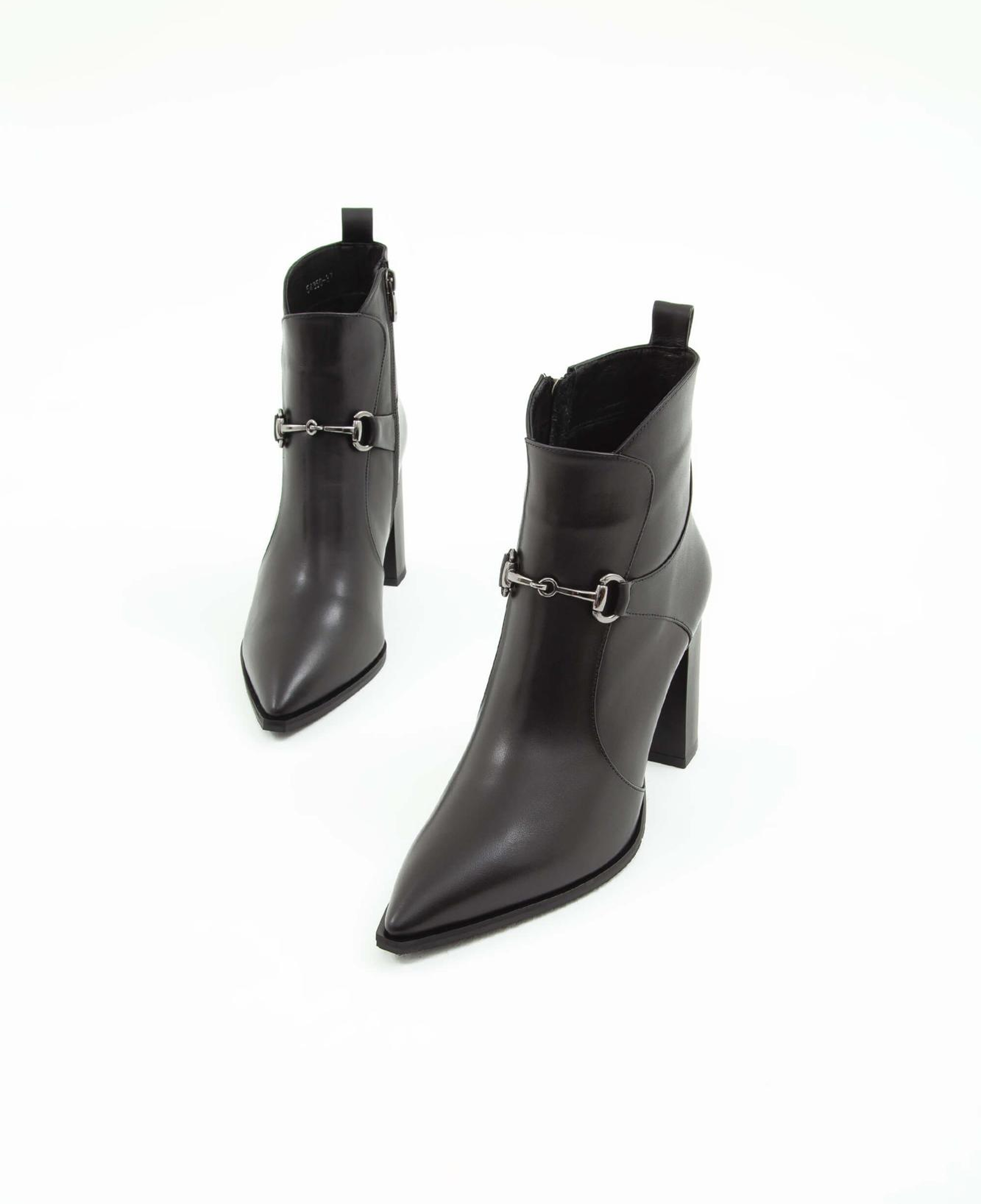 Tamer Tanca Kadın Hakiki Deri Siyah Analin Topuklu Bot