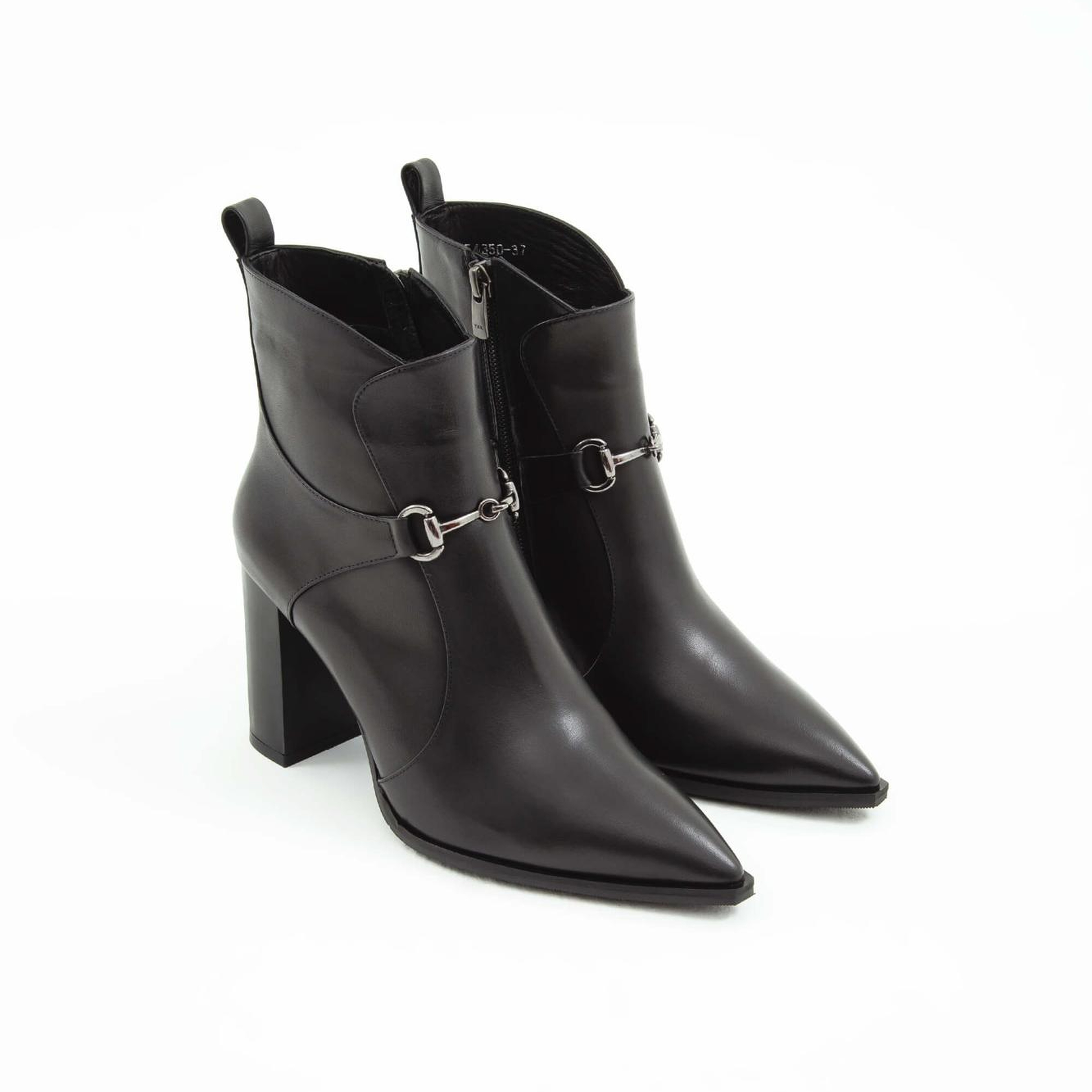 Tamer Tanca Kadın Hakiki Deri Siyah Analin Topuklu Bot