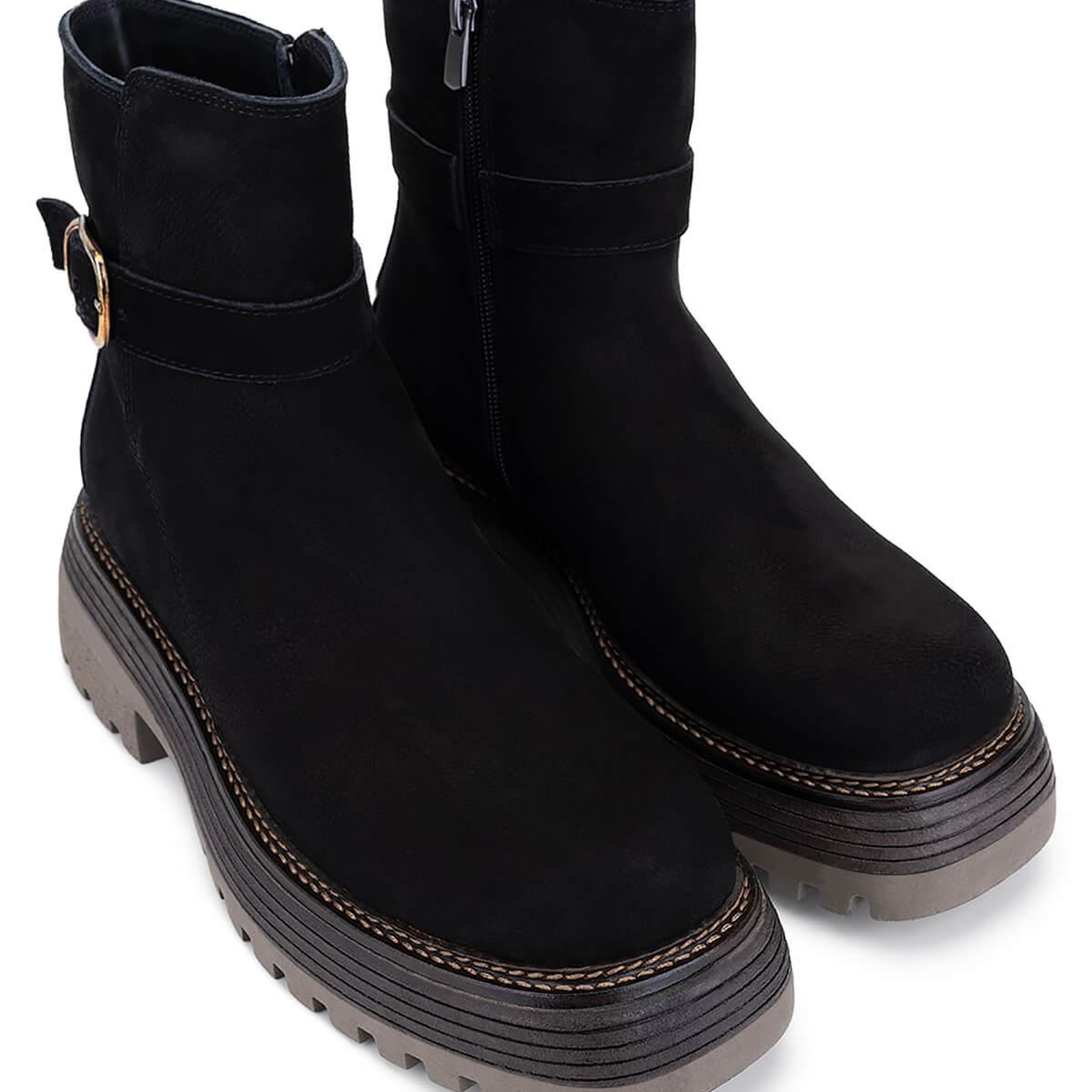 Tamer Tanca Kadın Hakiki Deri Siyah Nubuk Casual Bot