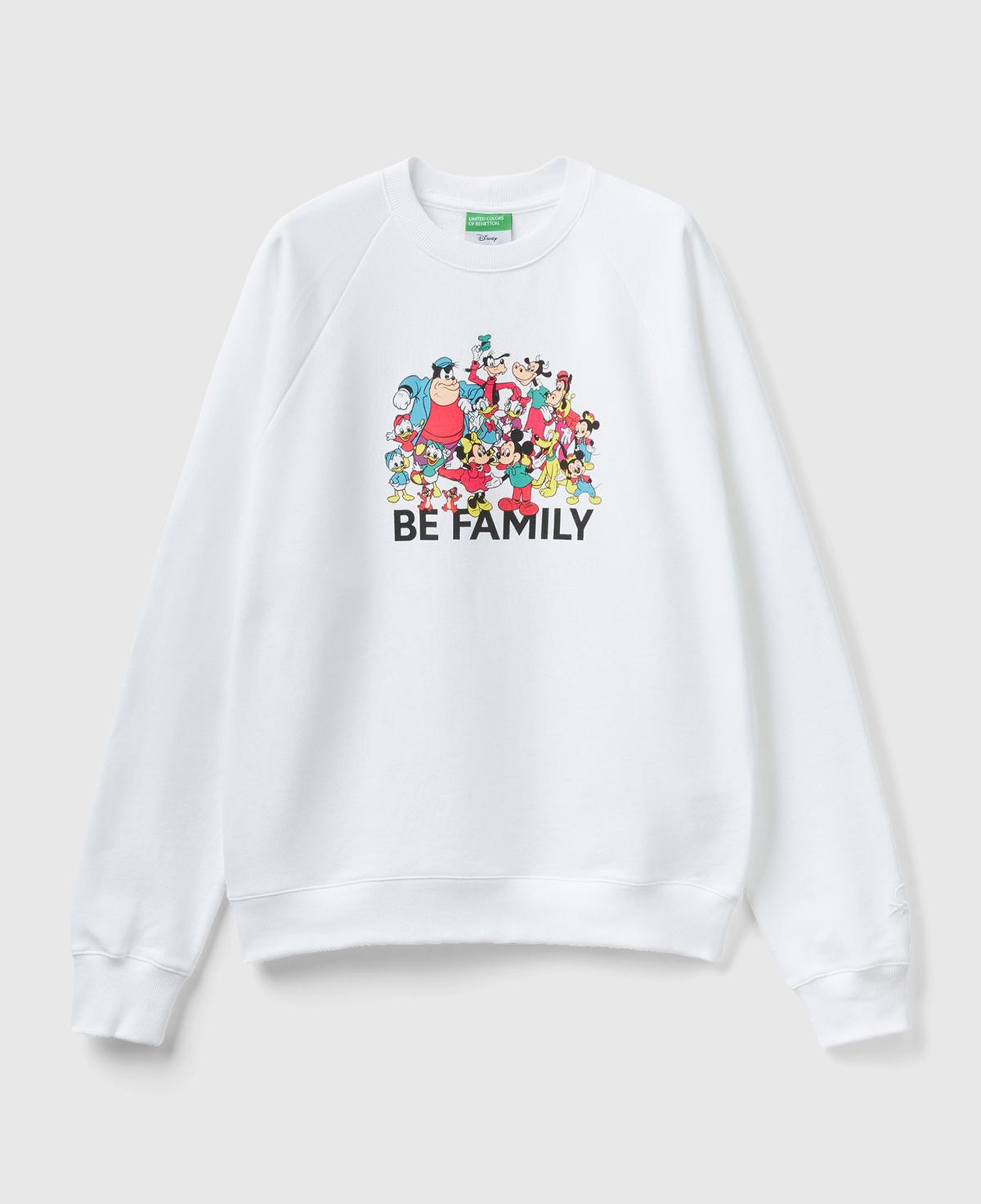 Unisex Beyaz Disney Baskılı Sweatshirt