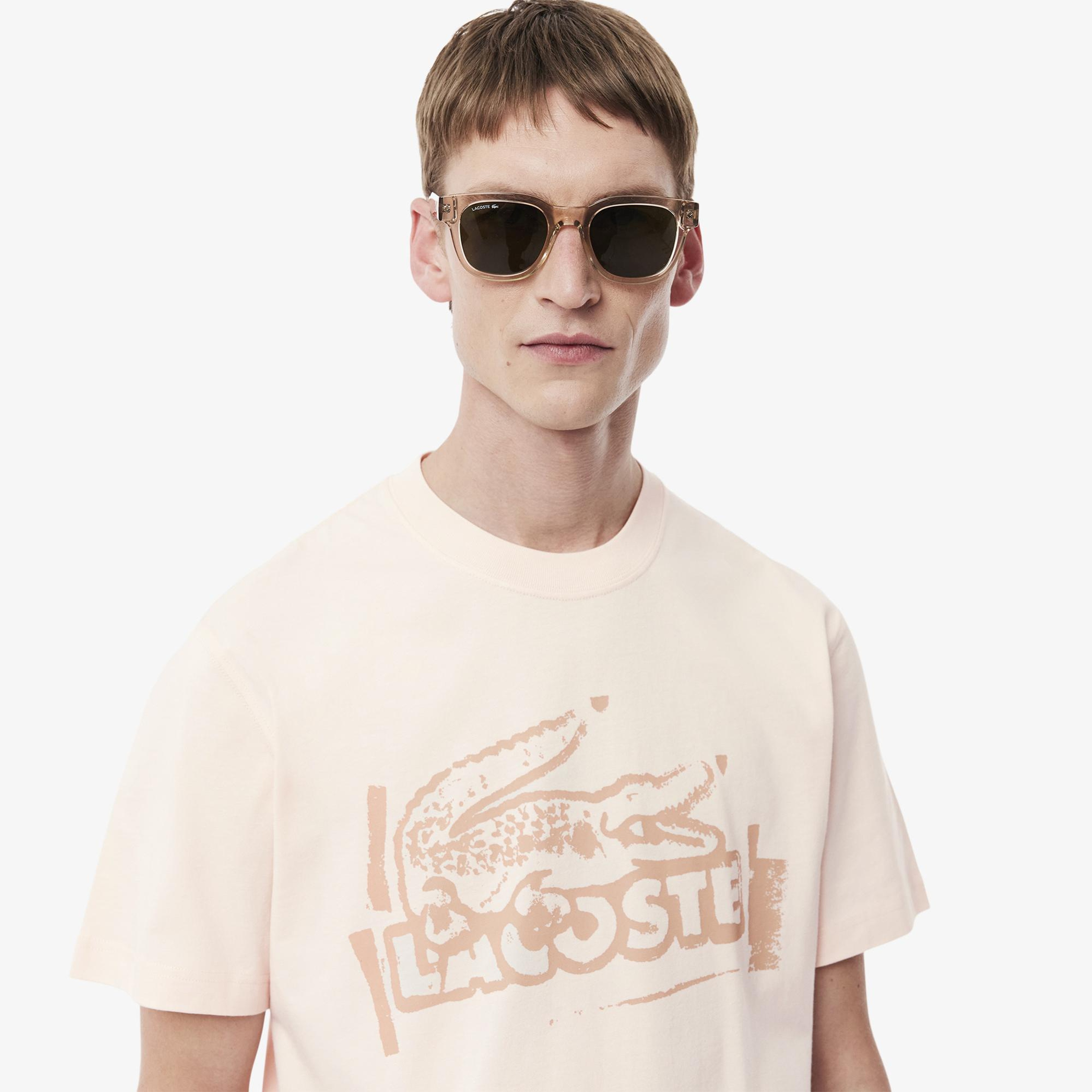 Lacoste Classic Fit Erkek Bej T-Shirt