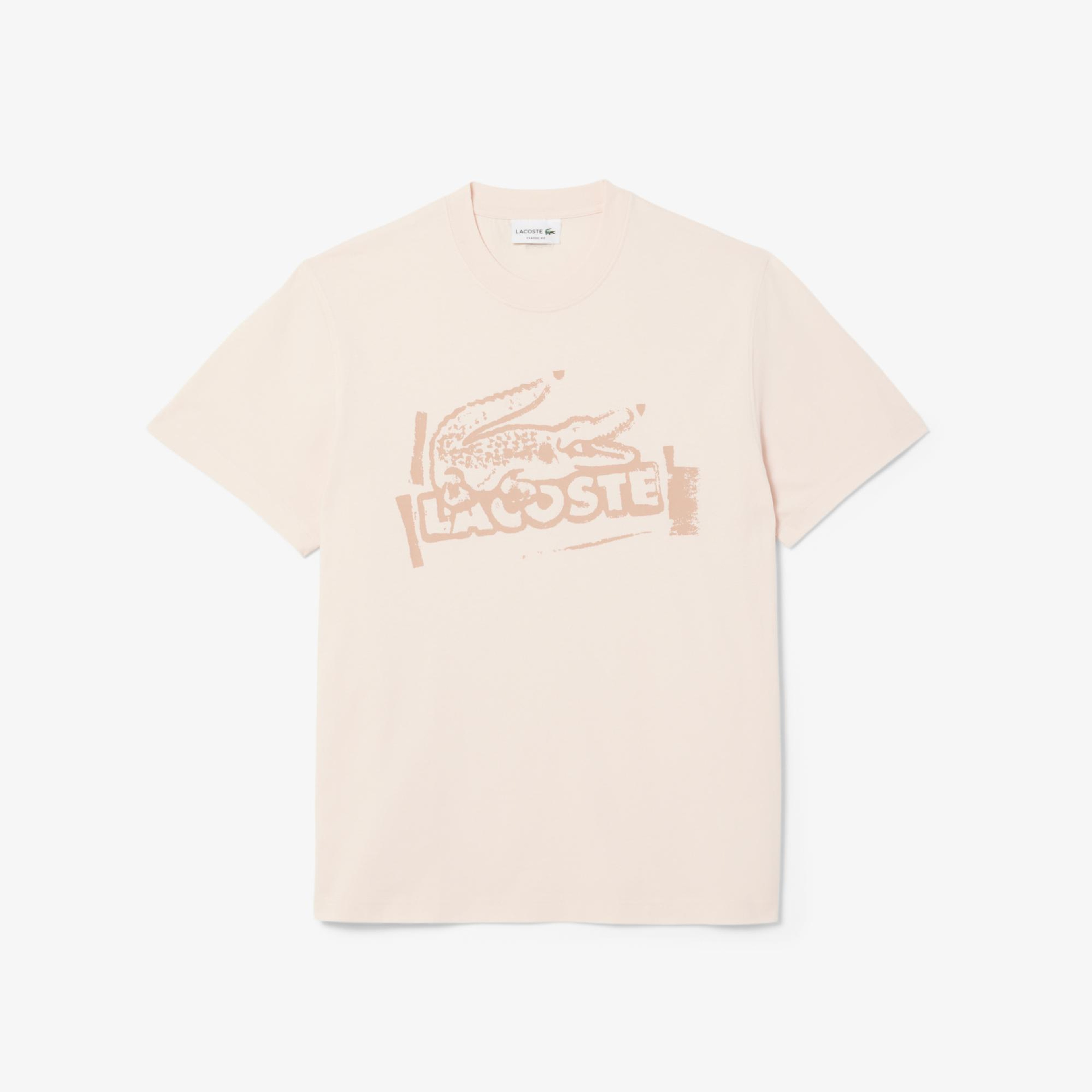 Lacoste Classic Fit Erkek Bej T-Shirt