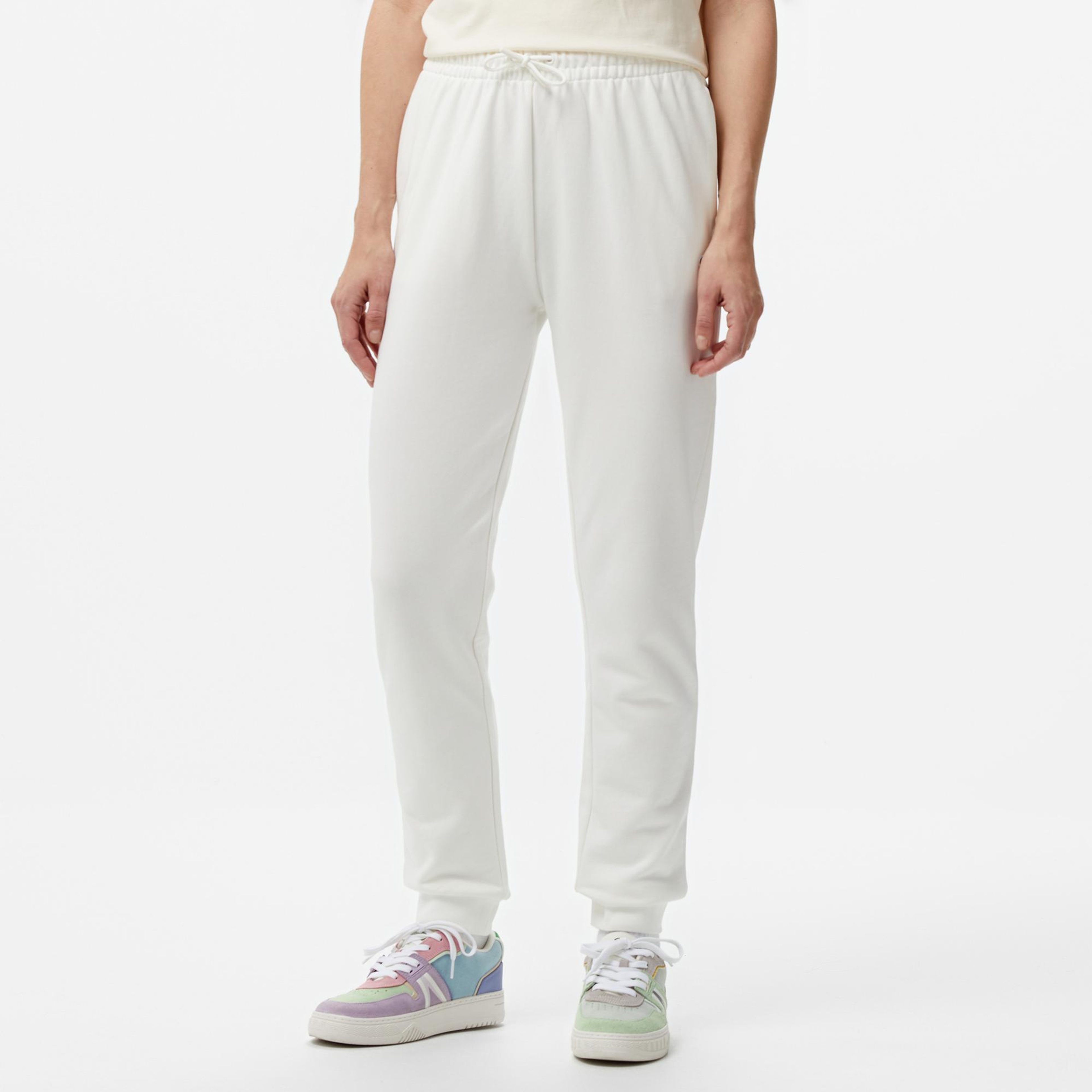 Lacoste Classic Straight Fit Kadın Beyaz Eşofman Altı