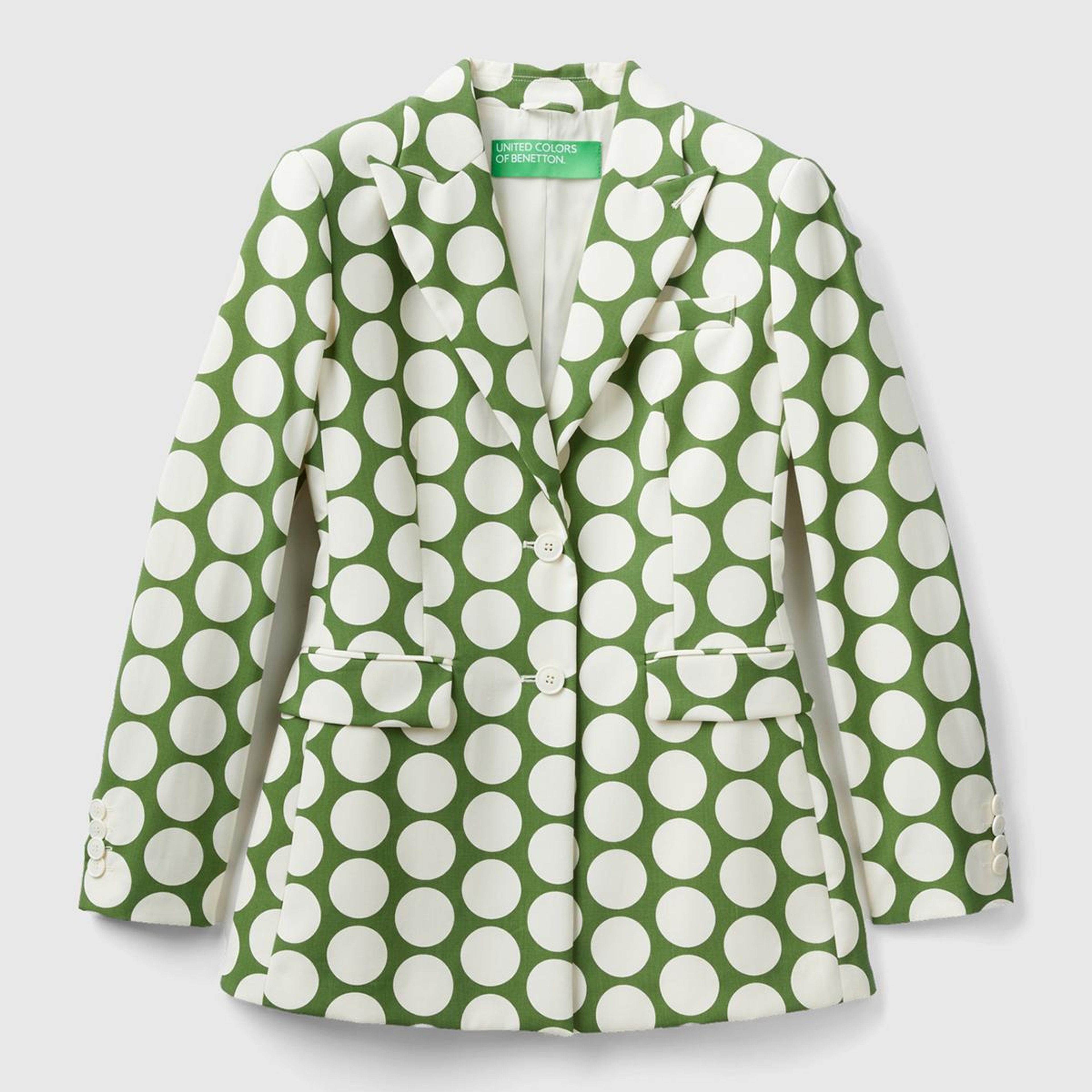 Kadın Yeşil Puantiyeli Ceket