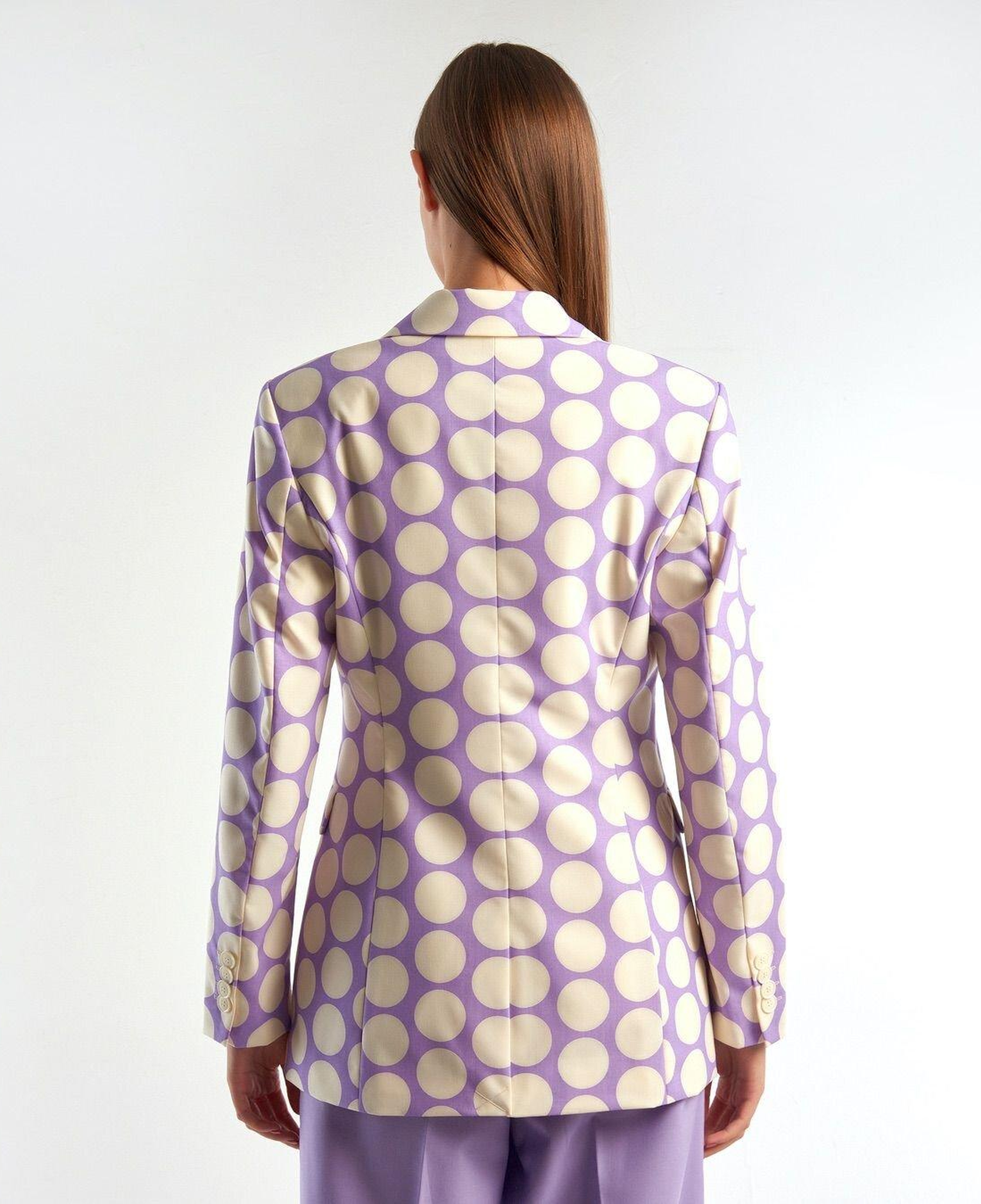 Kadın Lila Puantiyeli Ceket