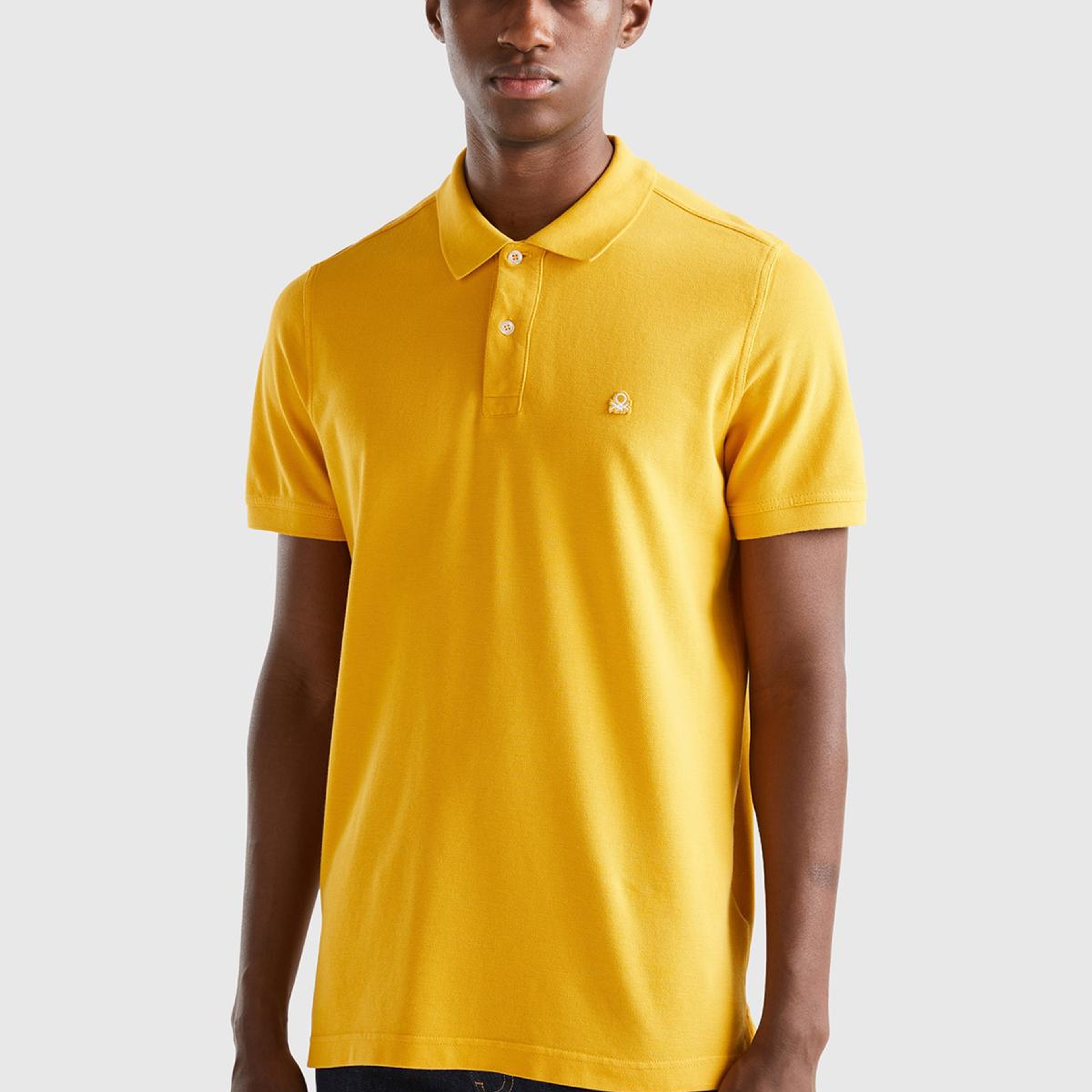 Erkek Hardal Regular Fit Kısa Kollu Polo Tshirt