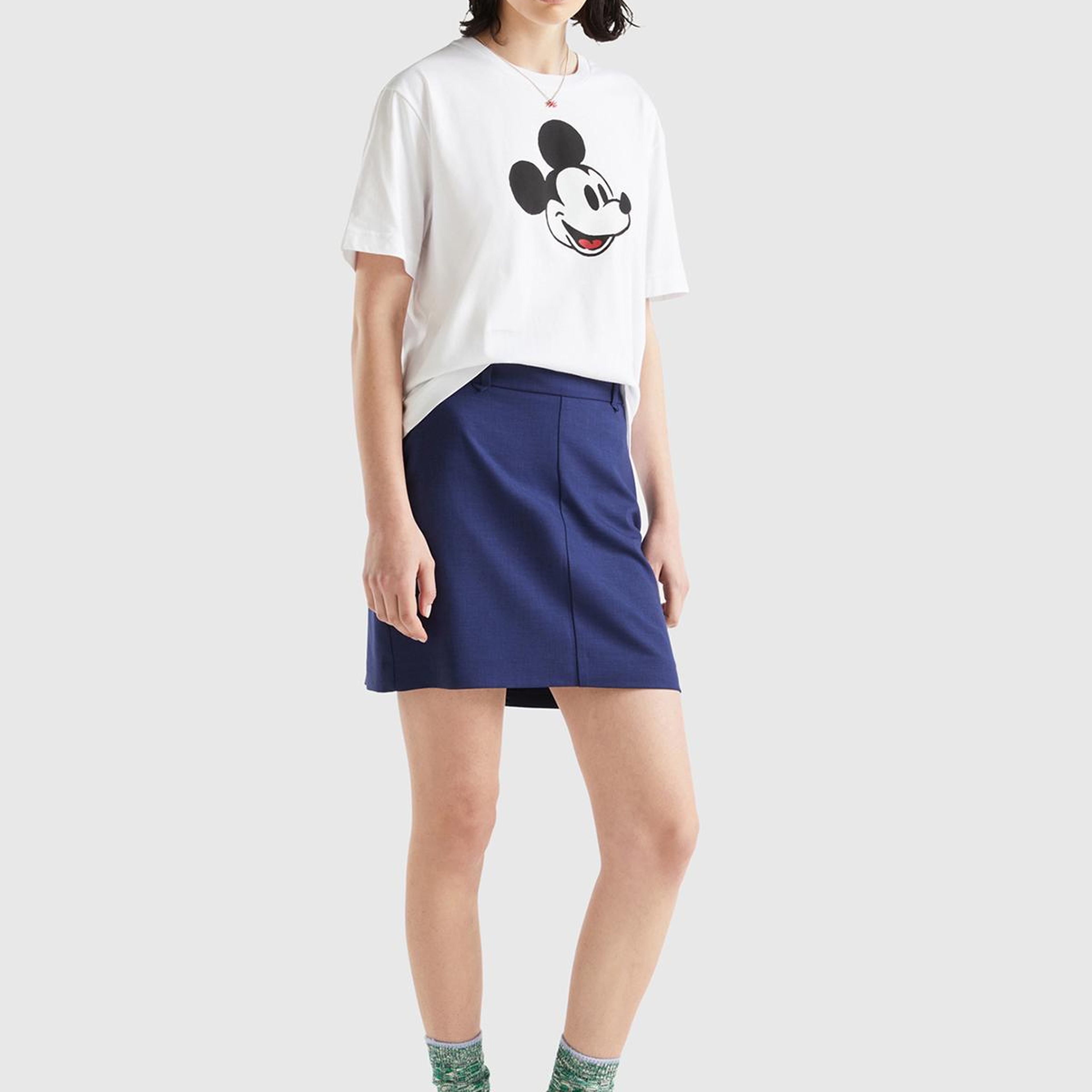 Unisex Beyaz %100 Koton Disney Baskılı T-Shirt
