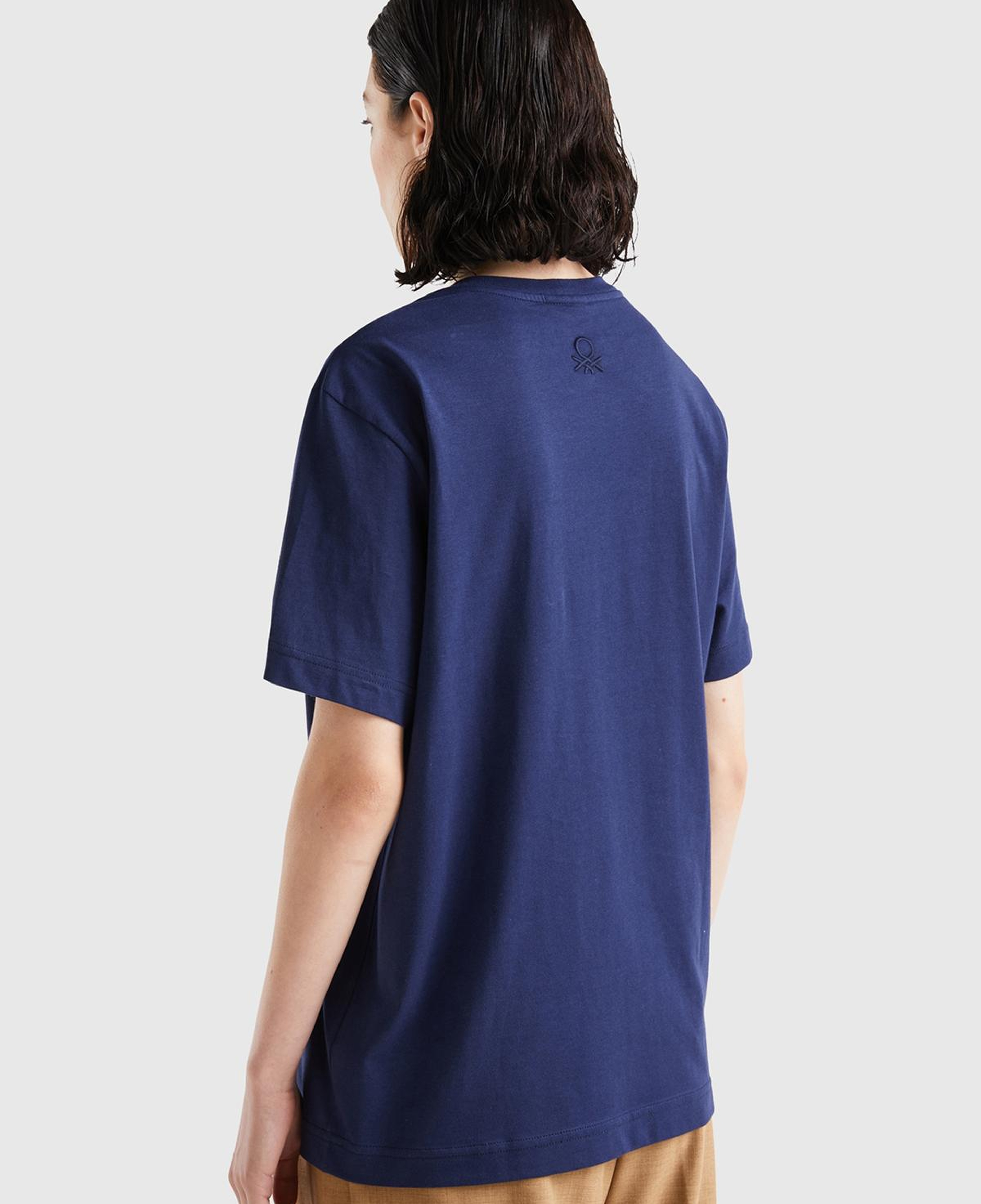 Unisex Lacivert %100 Koton Disney Baskılı T-Shirt