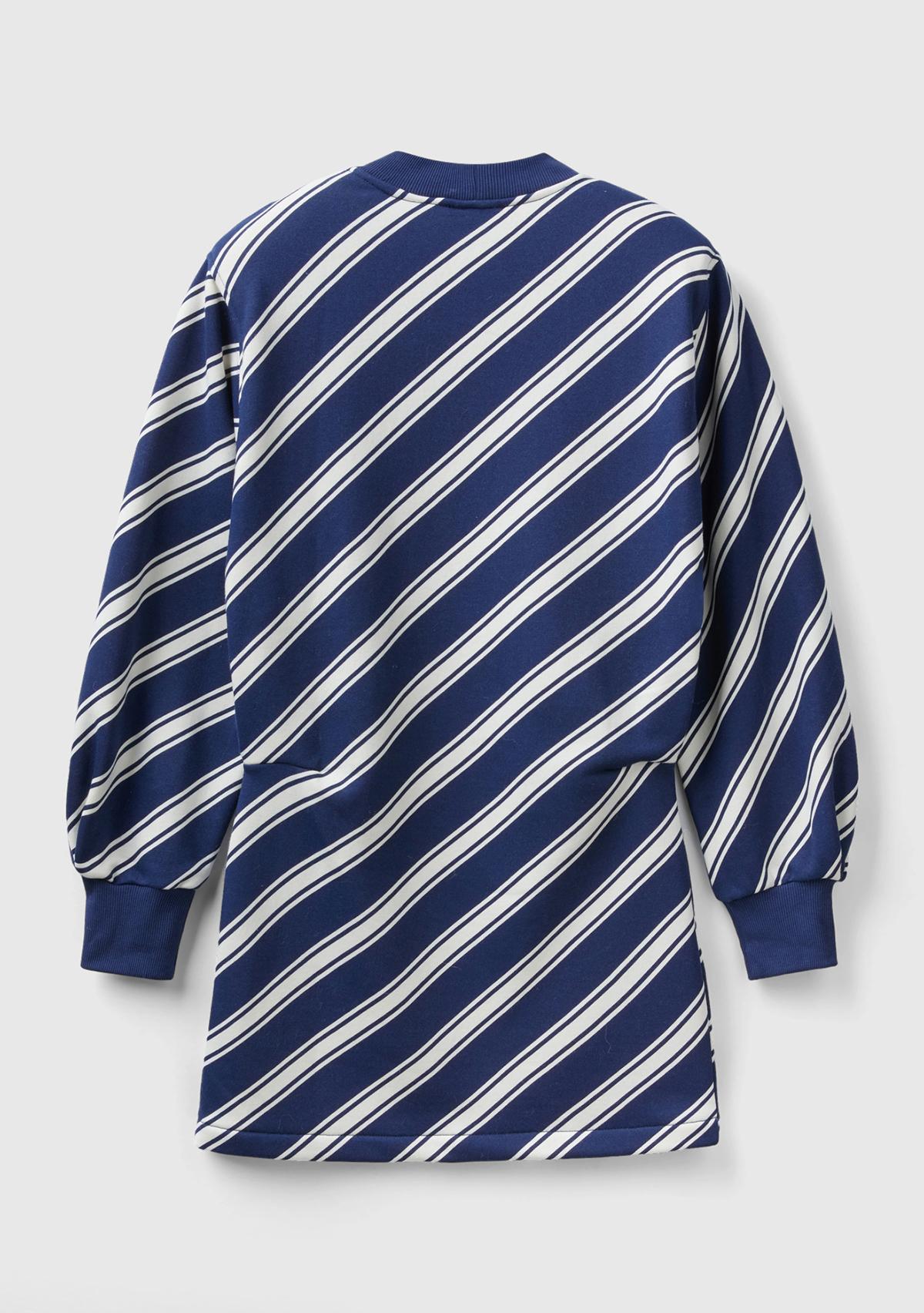 Kadın Lacivert Mix Uzun Kollu Polarlı Mini Elbise