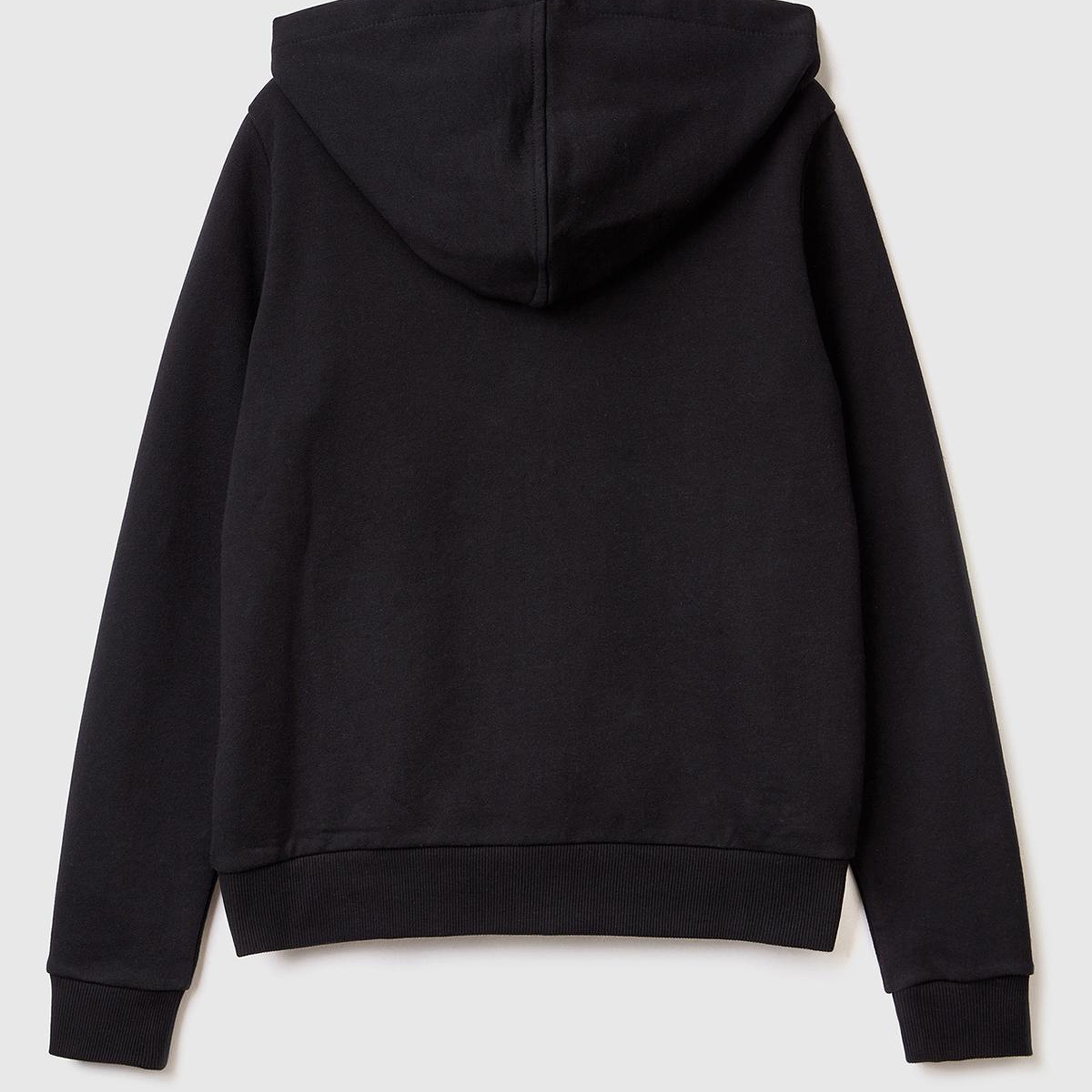 Kadın Siyah Fermuarlı Kapüşonlu Sweatshirt