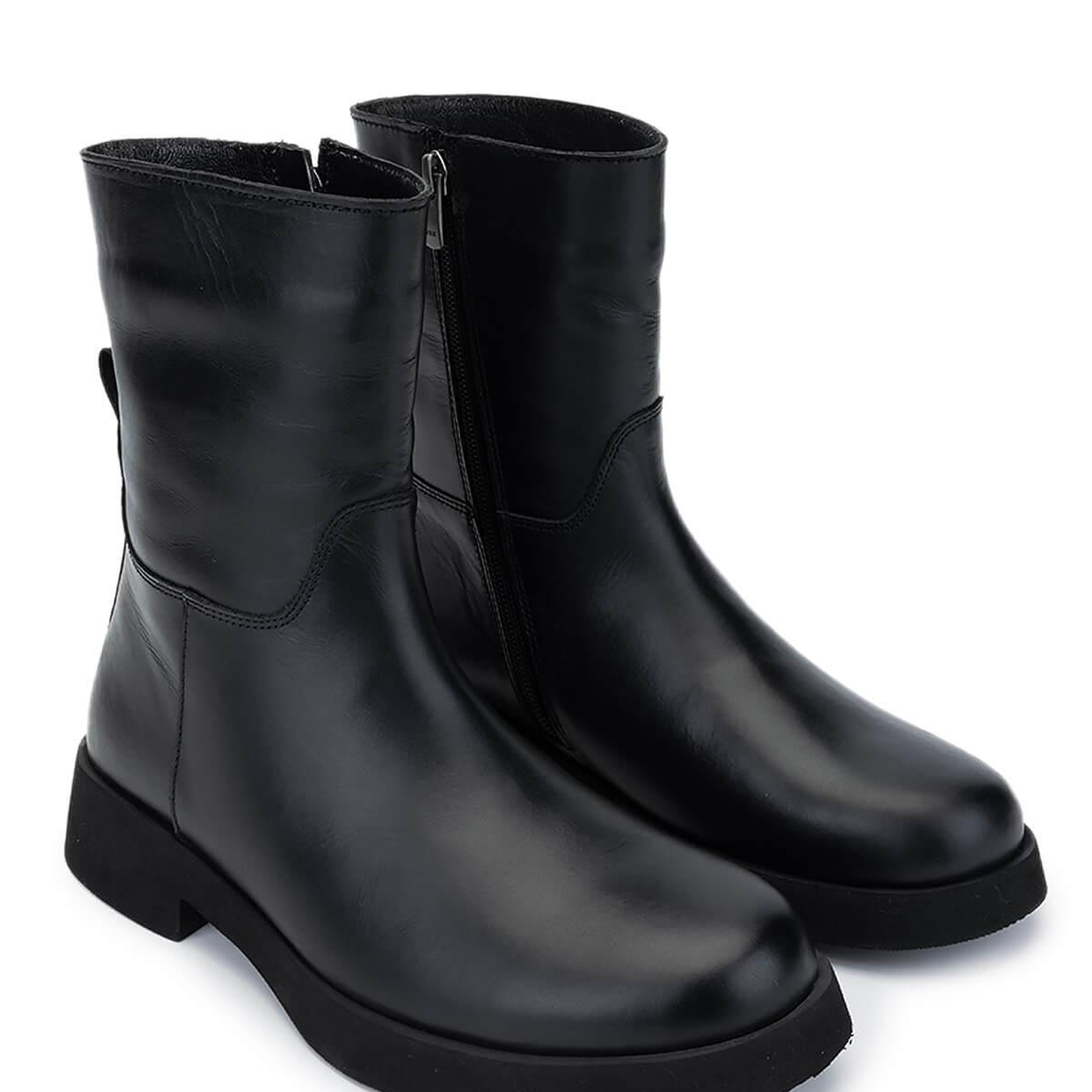 Tamer Tanca Kadın Hakiki Deri Siyah Deri Casual Bot