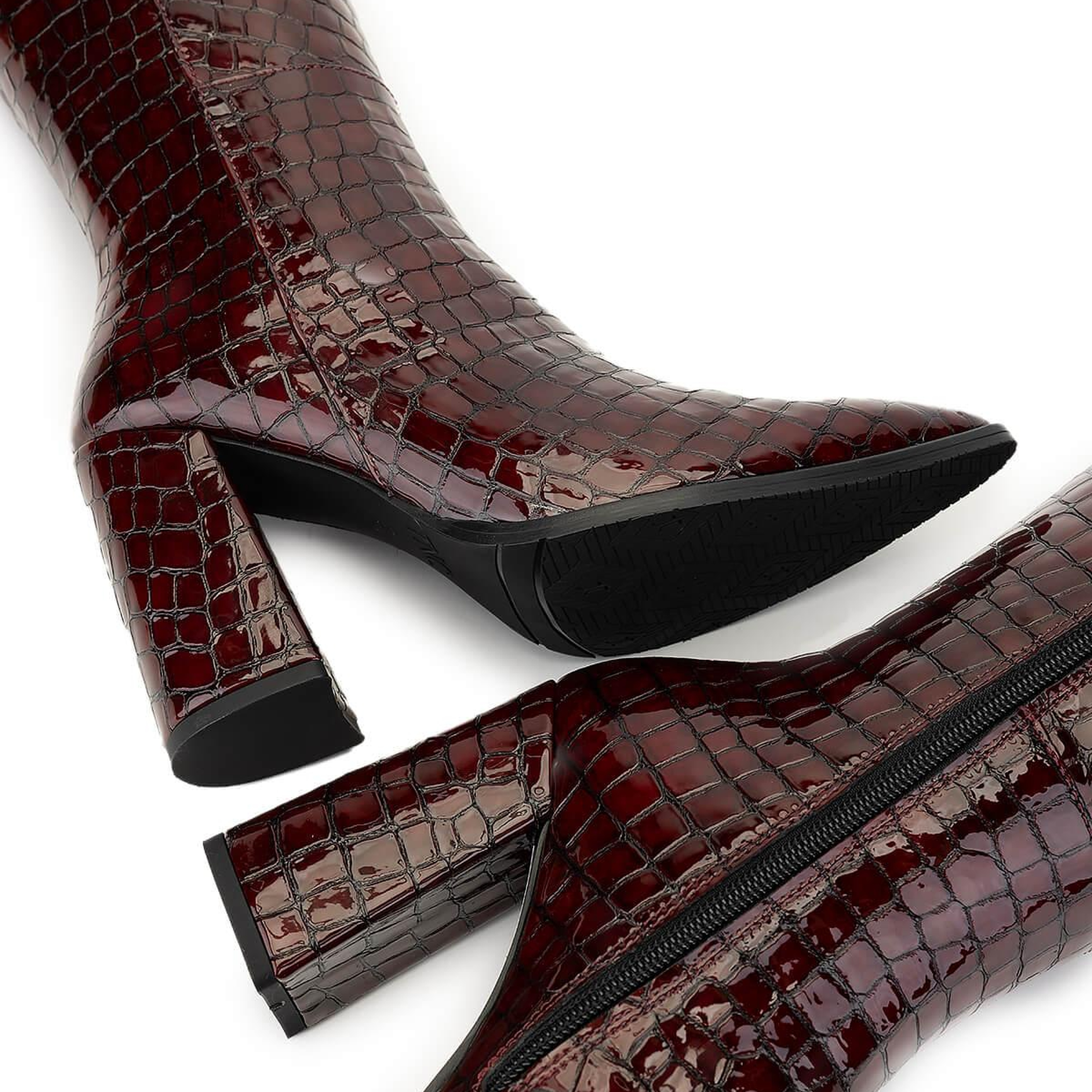 Tamer Tanca Kadın Hakiki Deri Bordo Casual Çizme