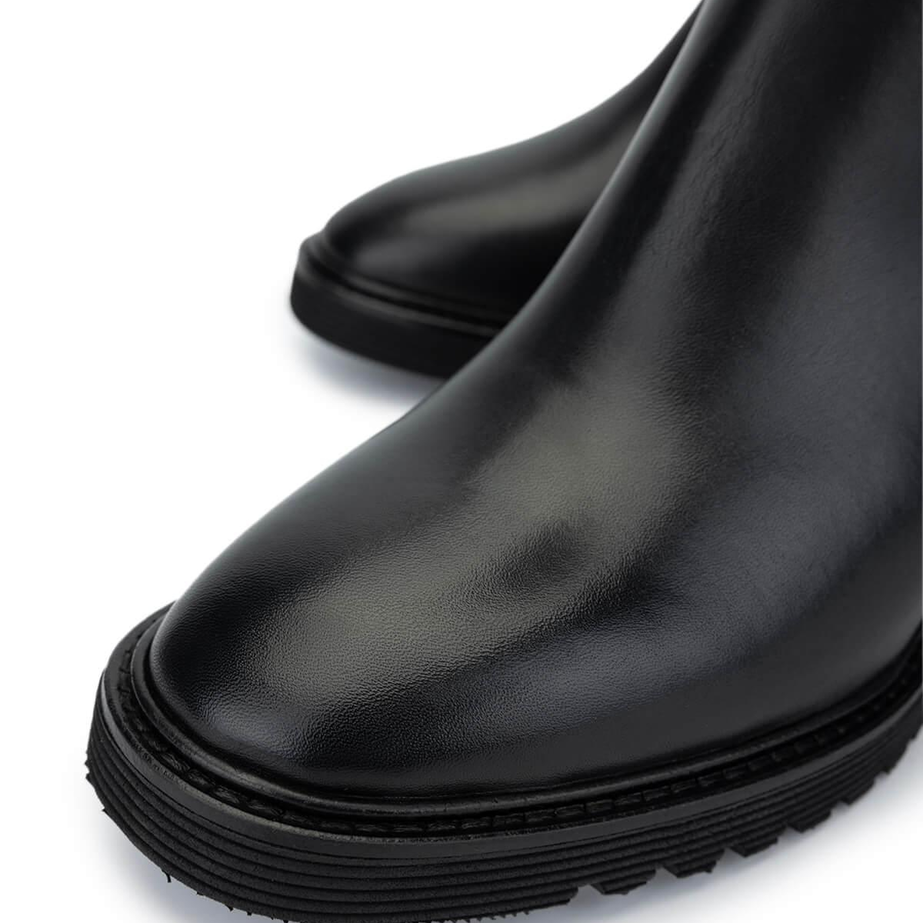 Tamer Tanca Kadın Hakiki Deri Siyah Deri Casual Çizme