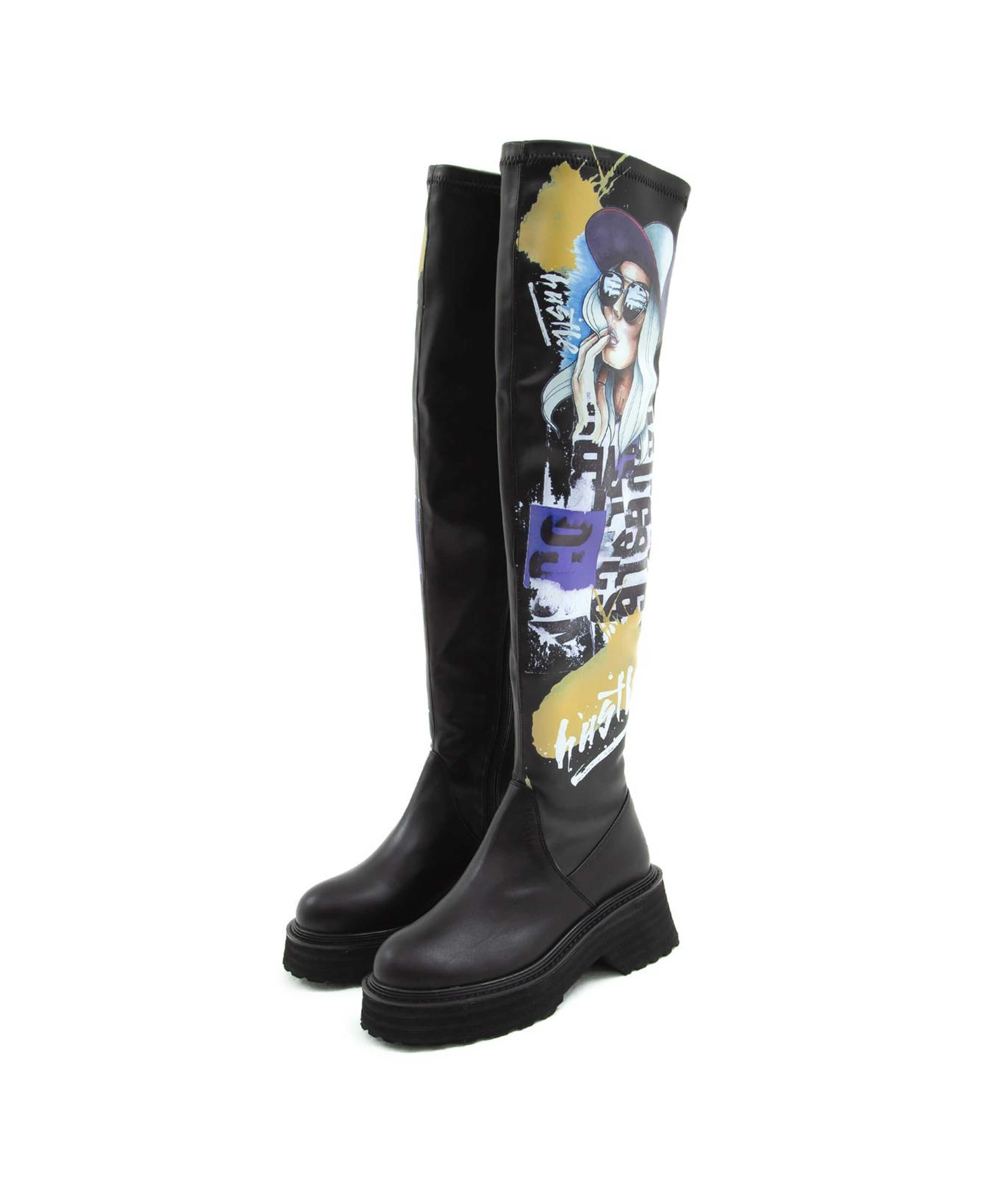 Tamer Tanca Kadın Hakiki Deri Siyah Casual Çizme