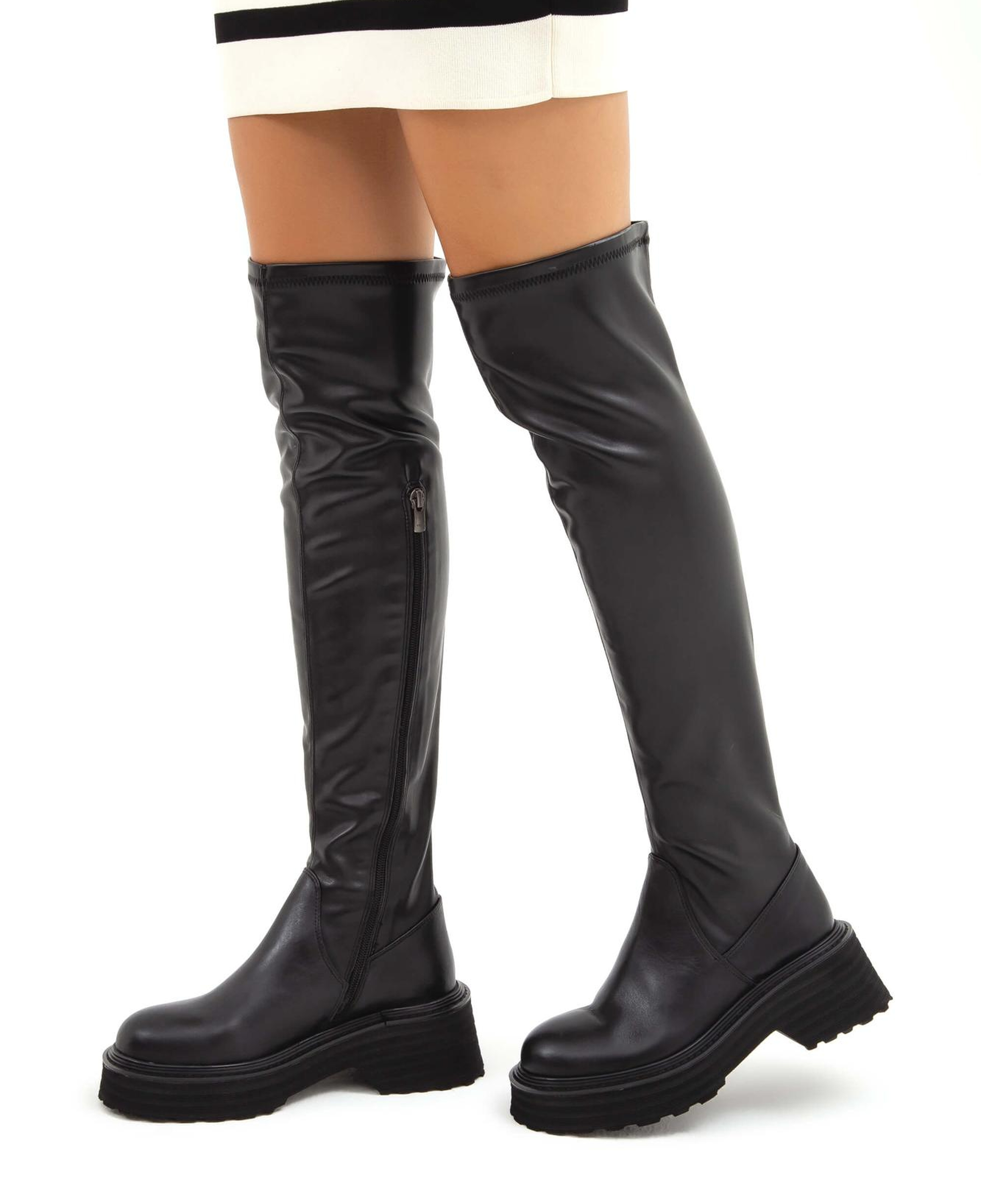 Tamer Tanca Kadın Hakiki Deri Siyah Casual Çizme