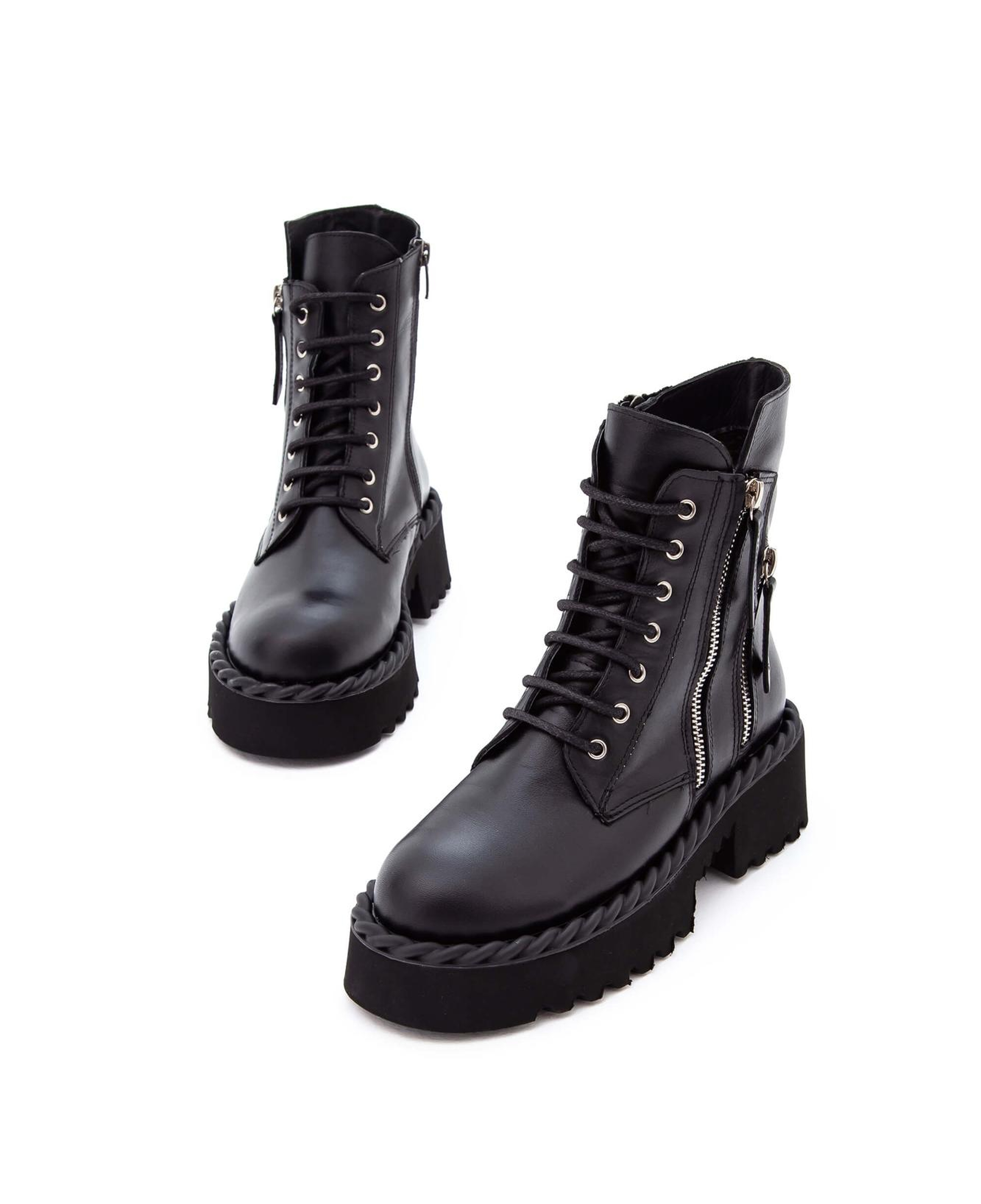 Tamer Tanca Kadın Hakiki Deri Siyah Analin POSTAL Bot