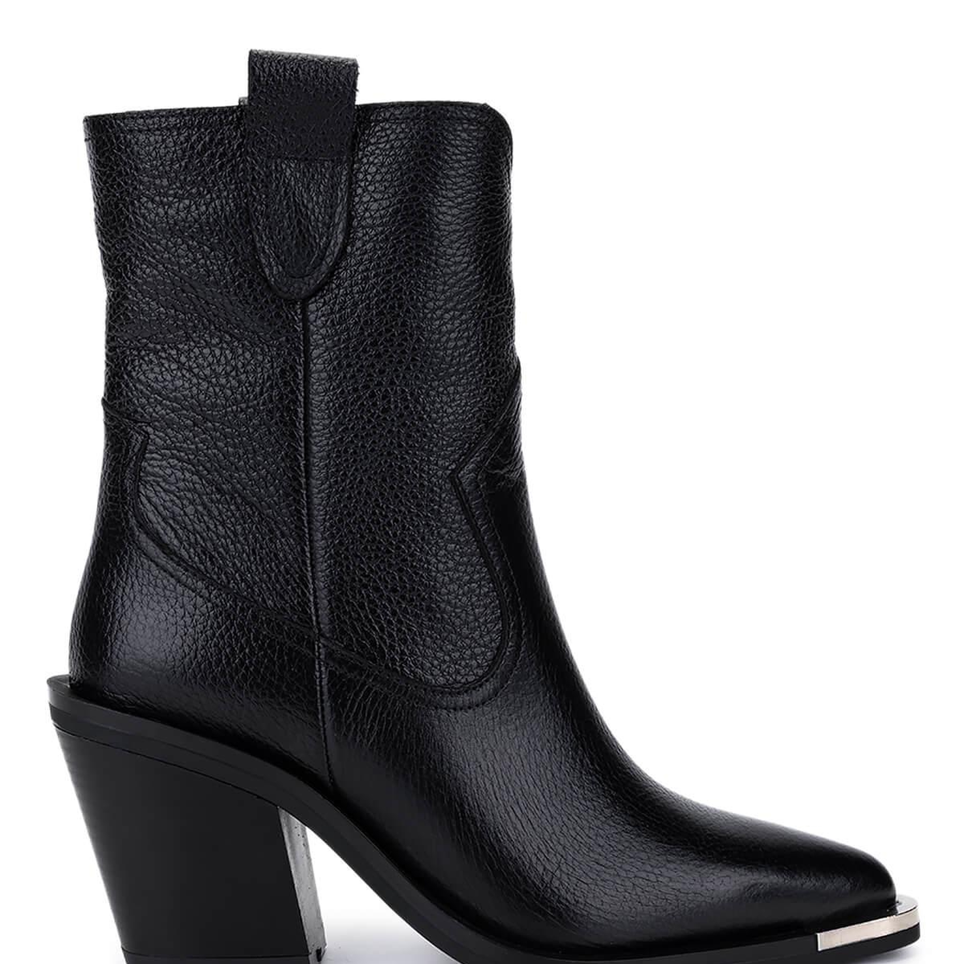 Tamer Tanca Kadın Hakiki Deri Siyah Floter Klasik Bot