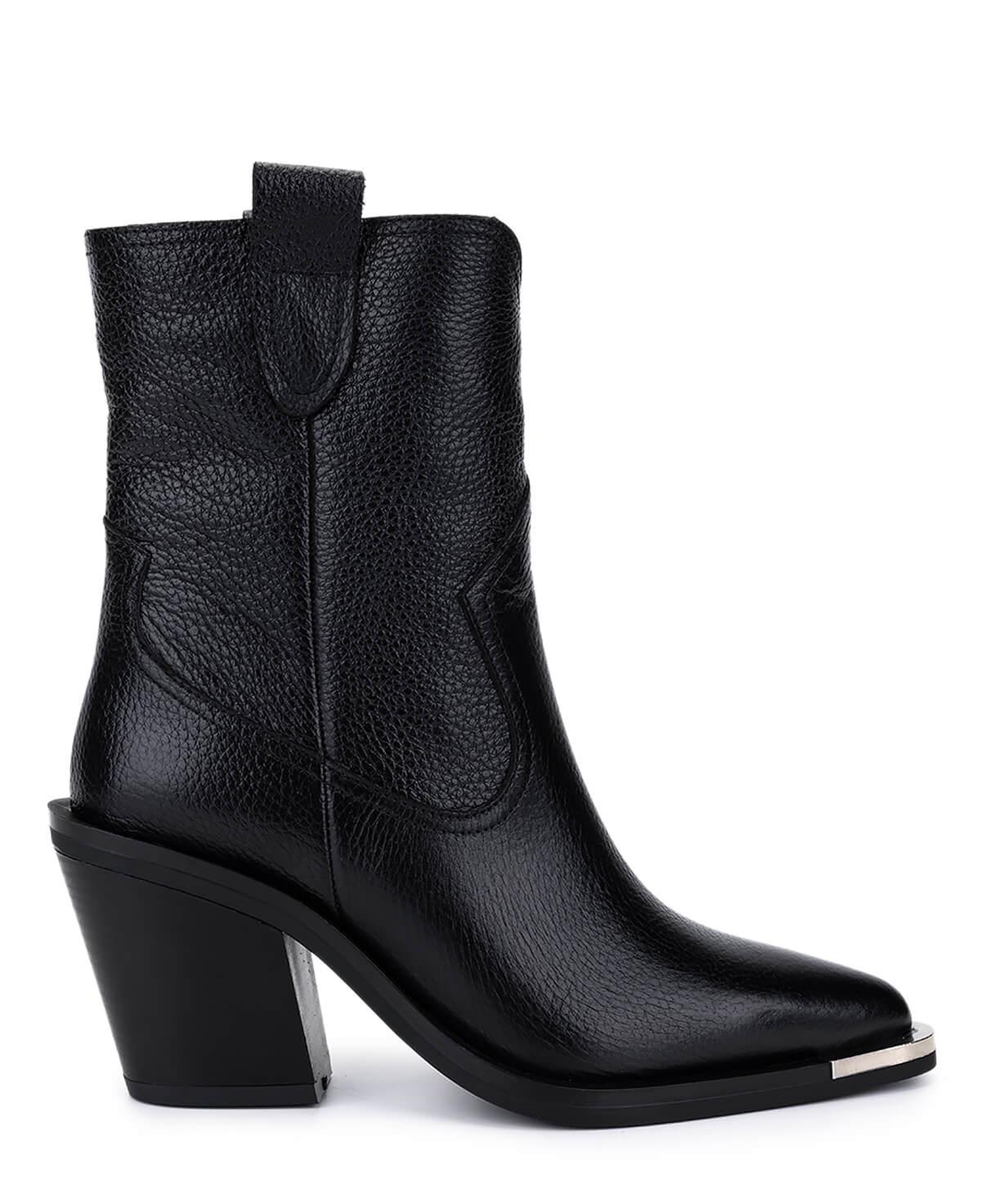 Tamer Tanca Kadın Hakiki Deri Siyah Floter Klasik Bot