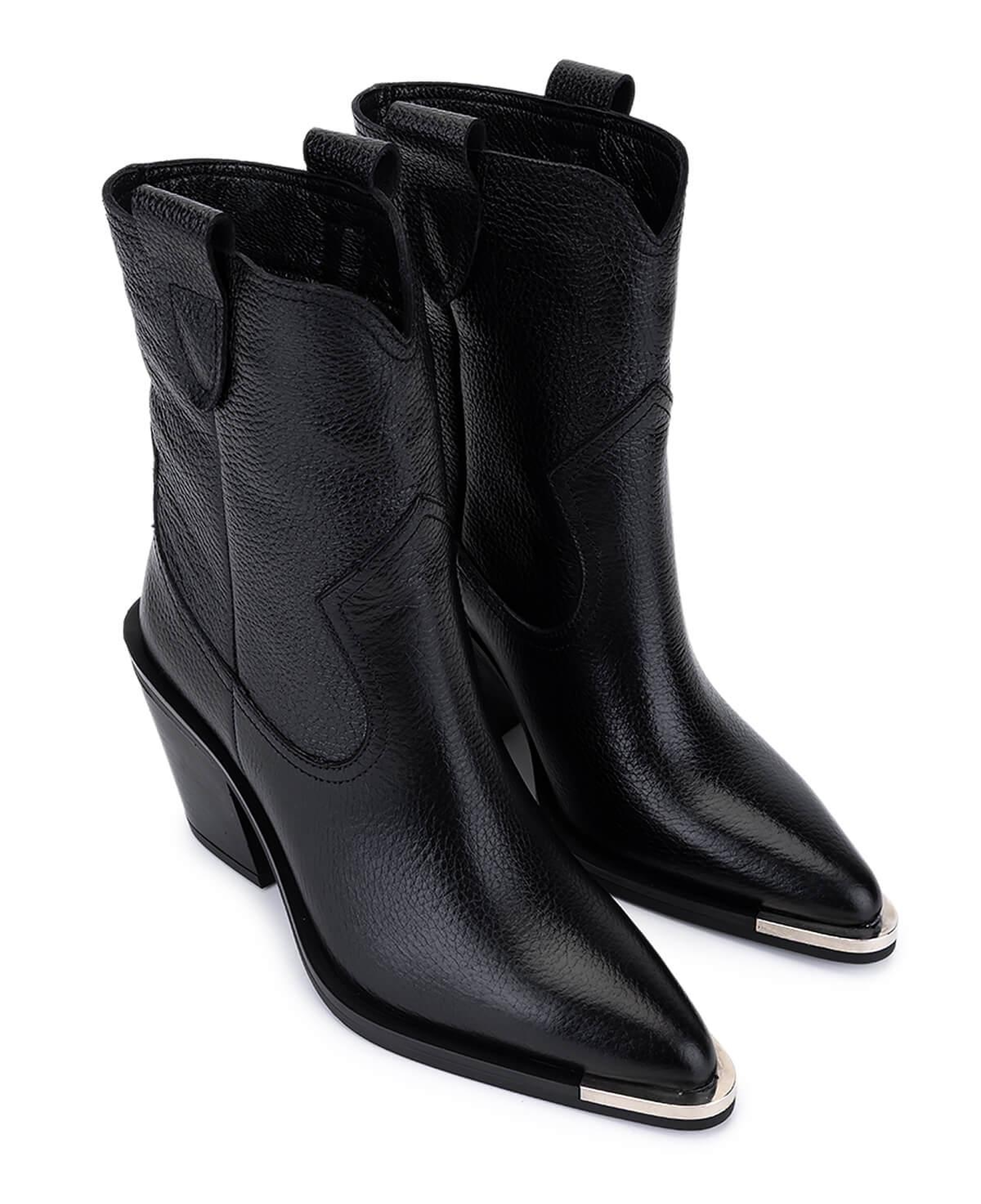 Tamer Tanca Kadın Hakiki Deri Siyah Floter Klasik Bot