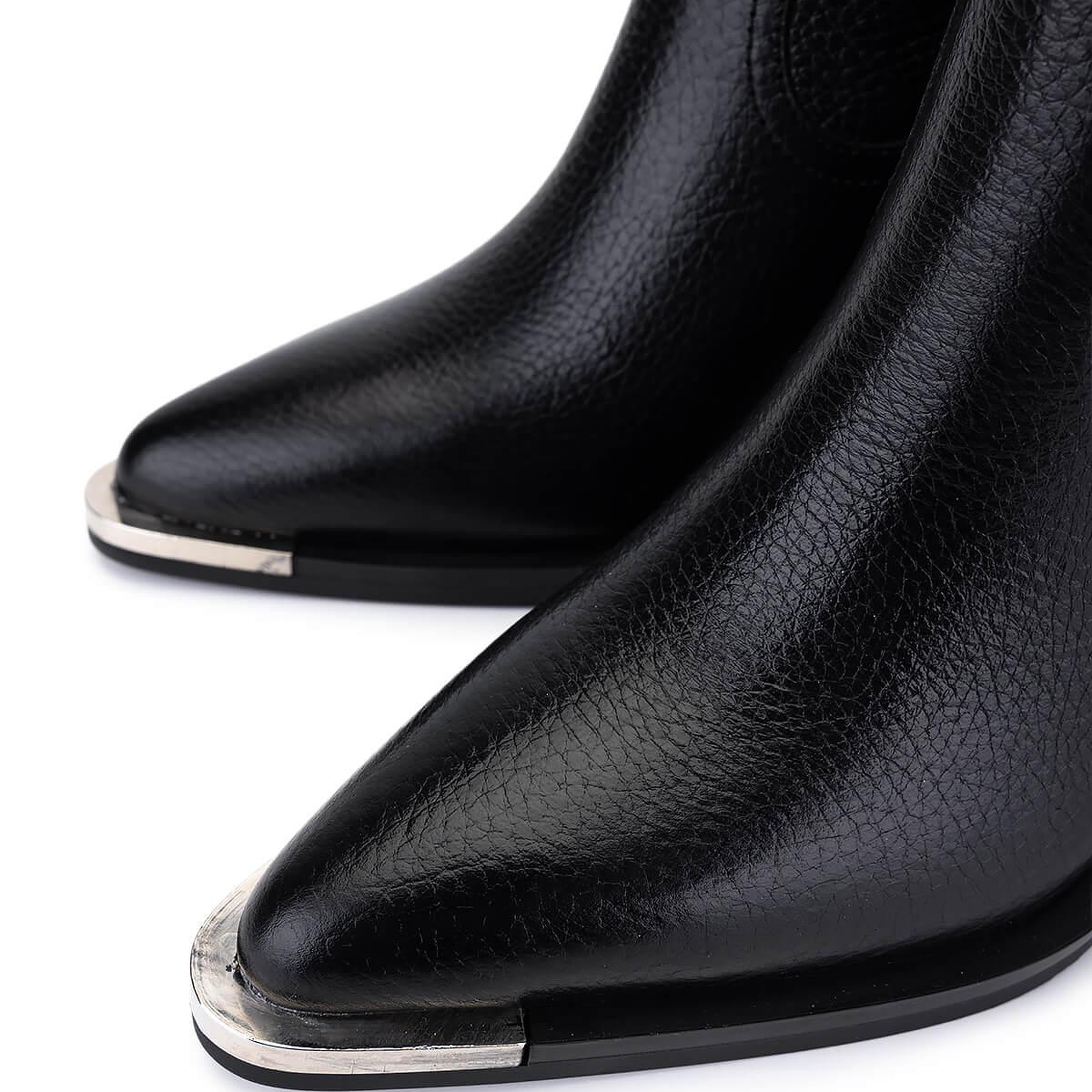 Tamer Tanca Kadın Hakiki Deri Siyah Floter Klasik Bot