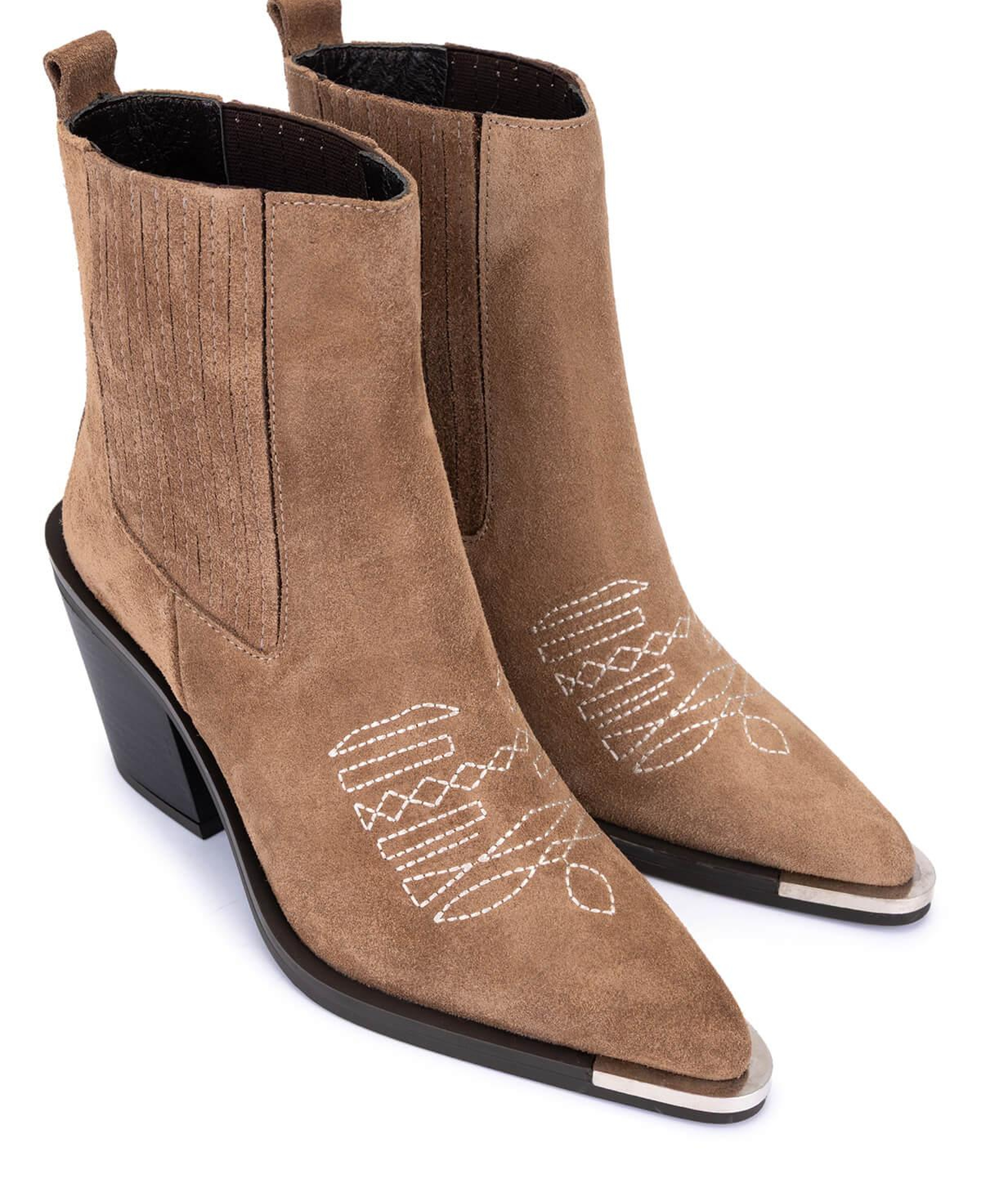 Tamer Tanca Kadın Hakiki Deri Taupe Süet Klasik Bot