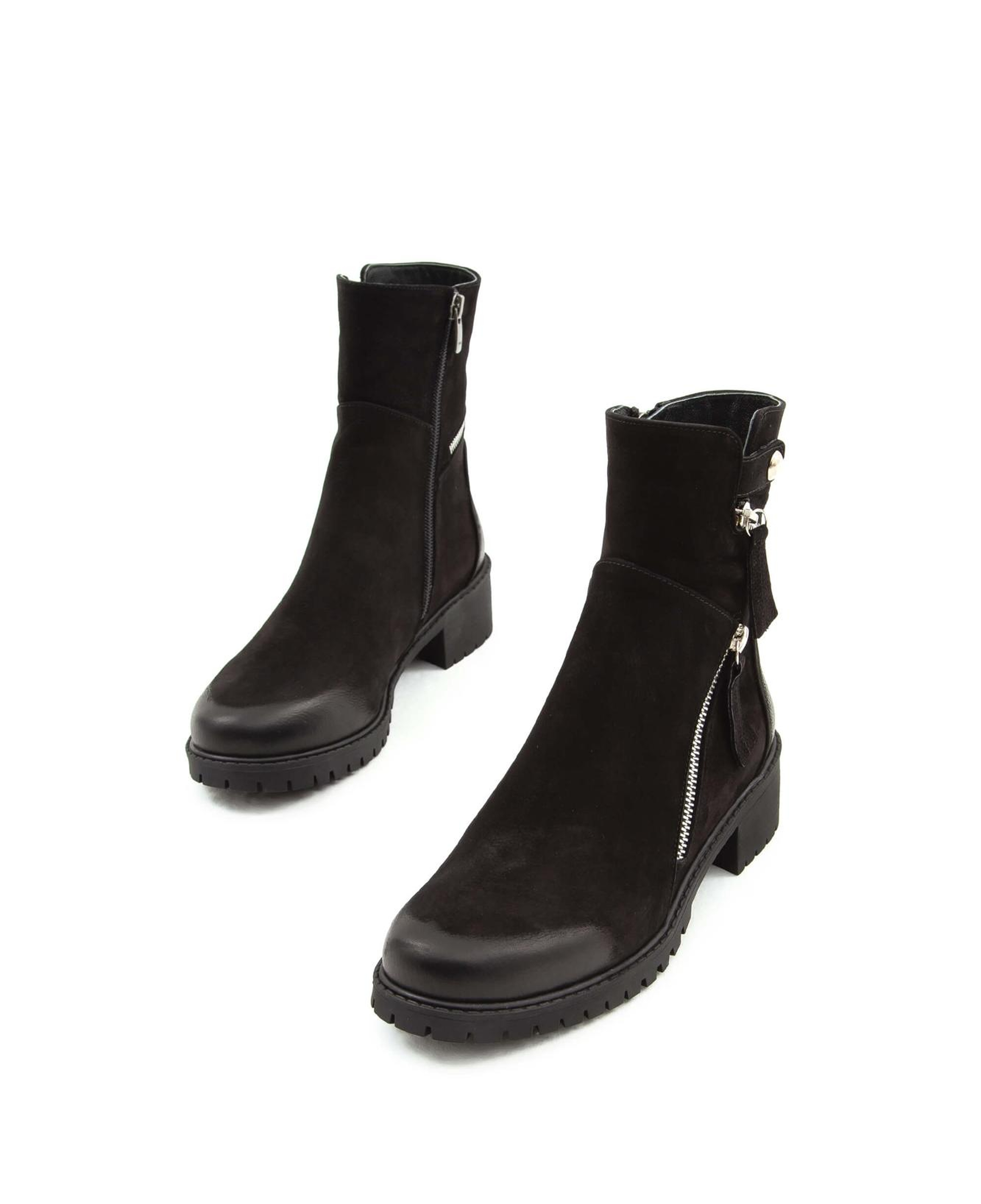 Tamer Tanca Kadın Hakiki Deri Siyah Nubuk Casual Bot