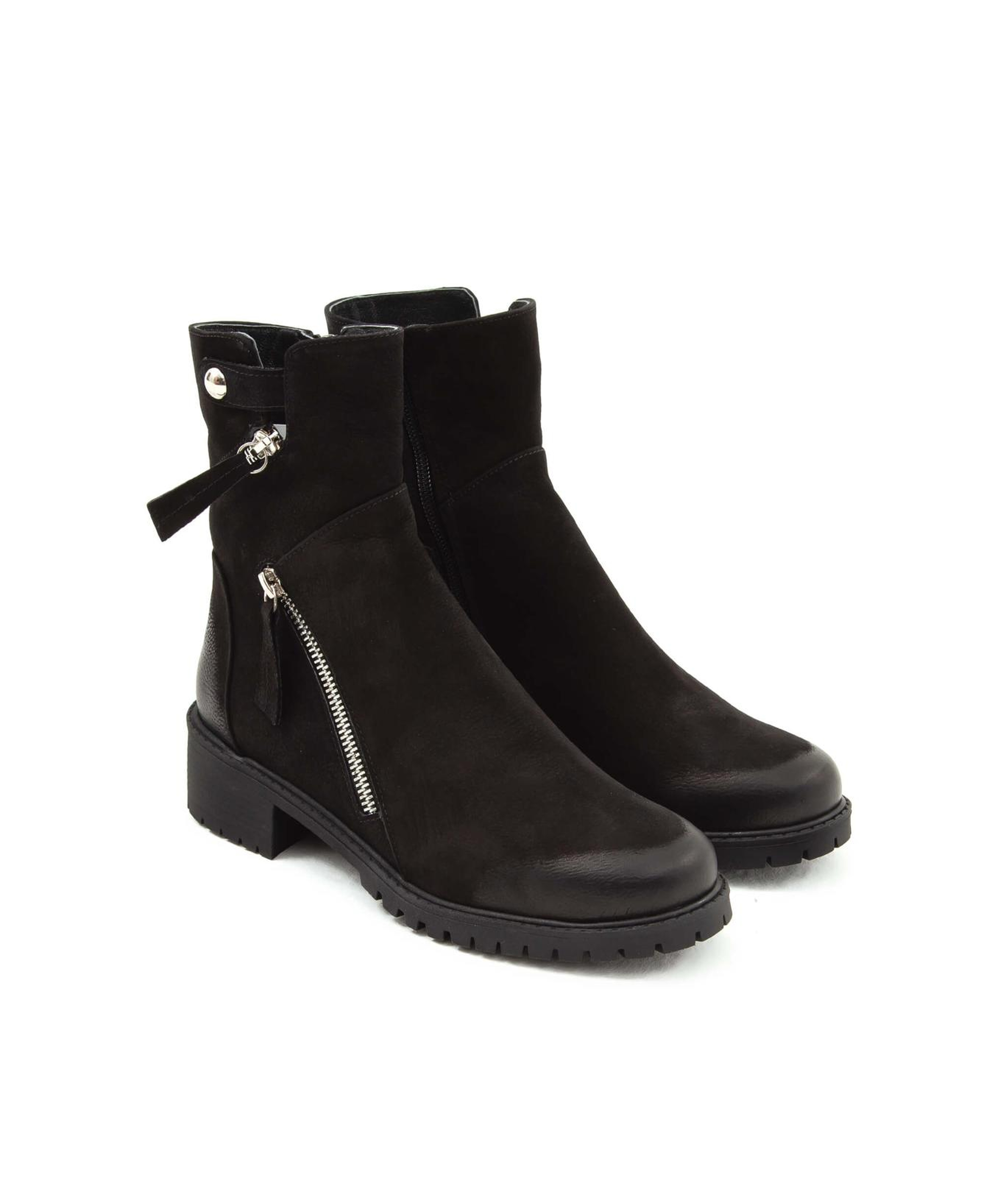 Tamer Tanca Kadın Hakiki Deri Siyah Nubuk Casual Bot