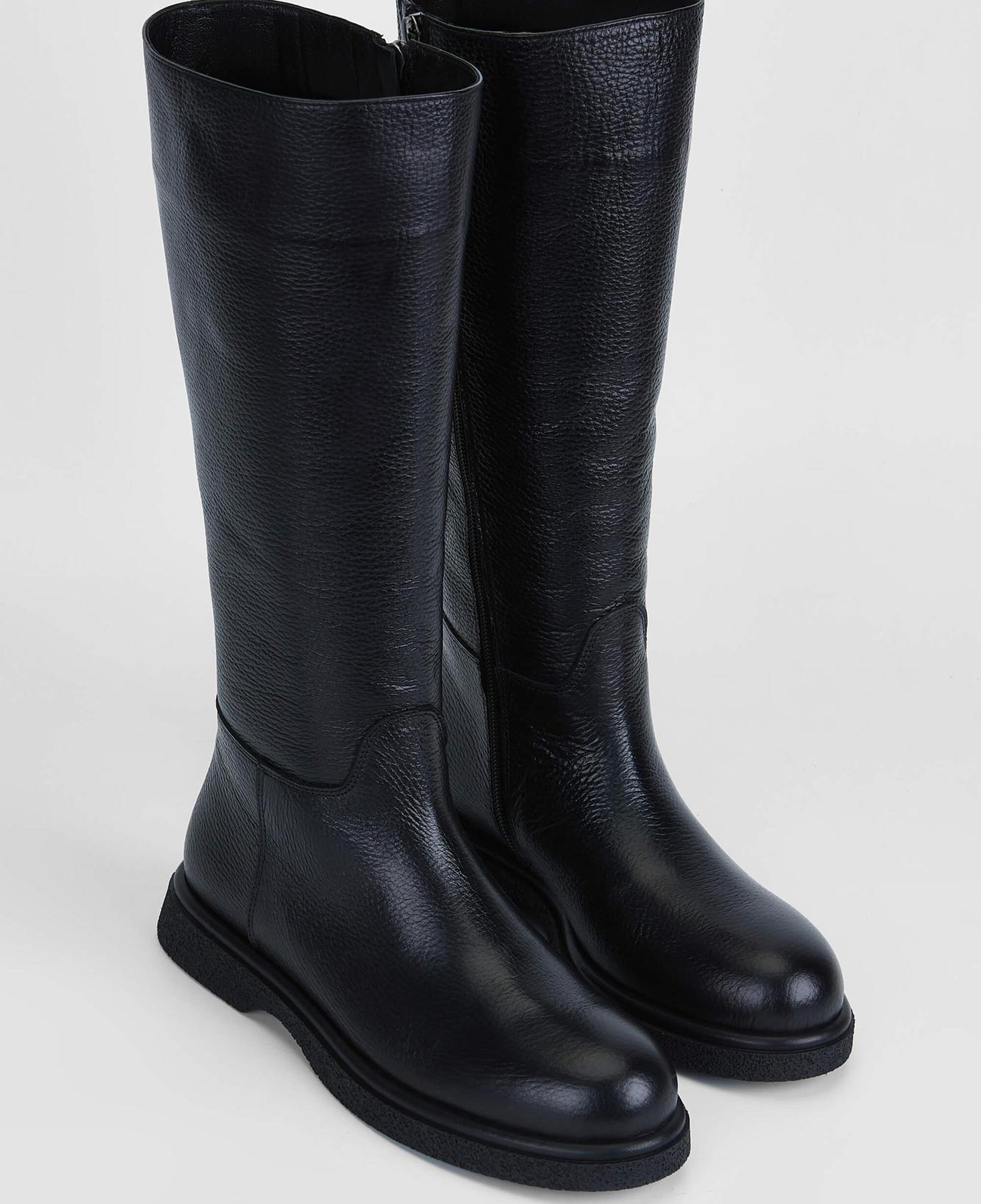 Tamer Tanca Kadın Hakiki Deri Siyah Casual Çizme