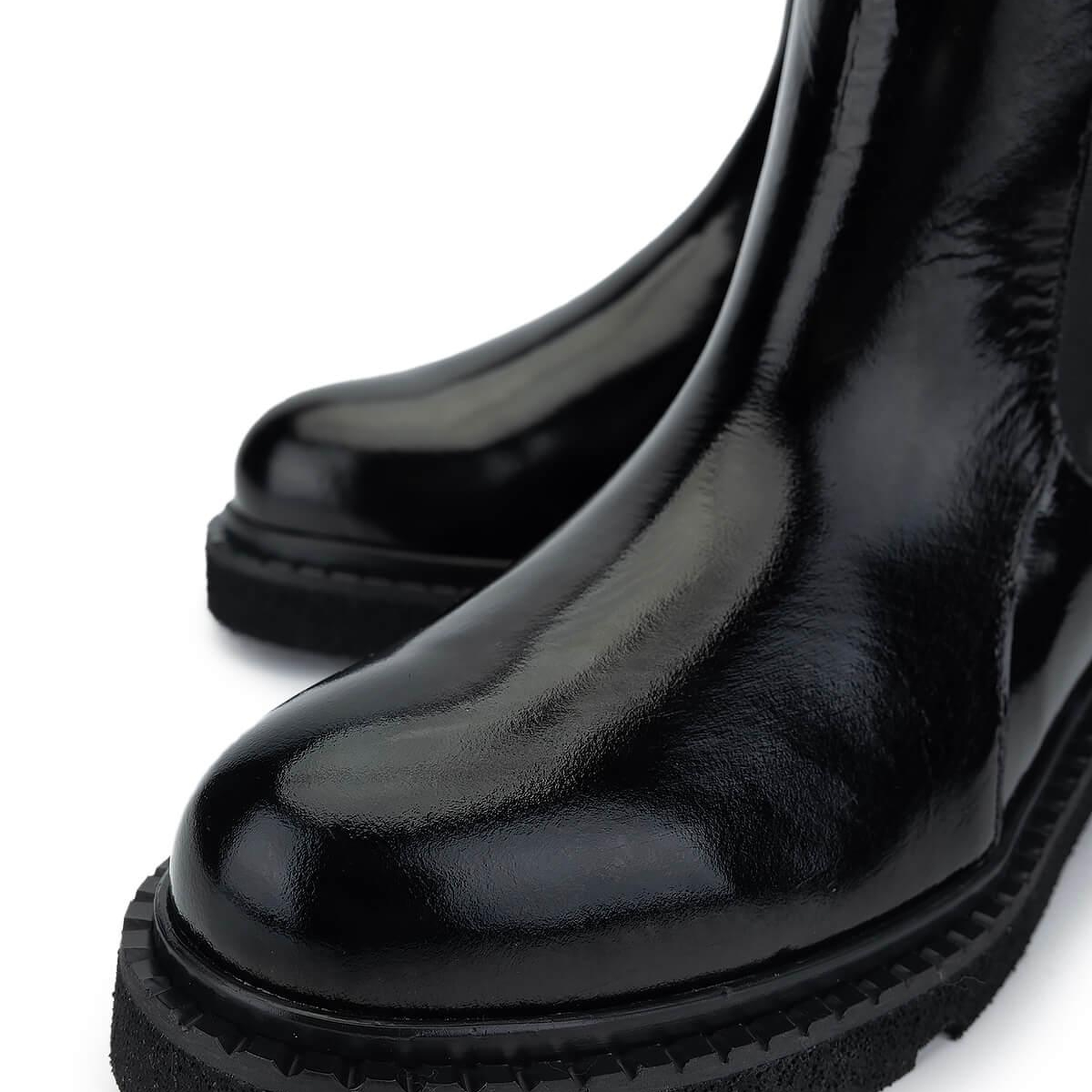 Tamer Tanca Kadın Hakiki Deri Siyah Rugan Casual Bot