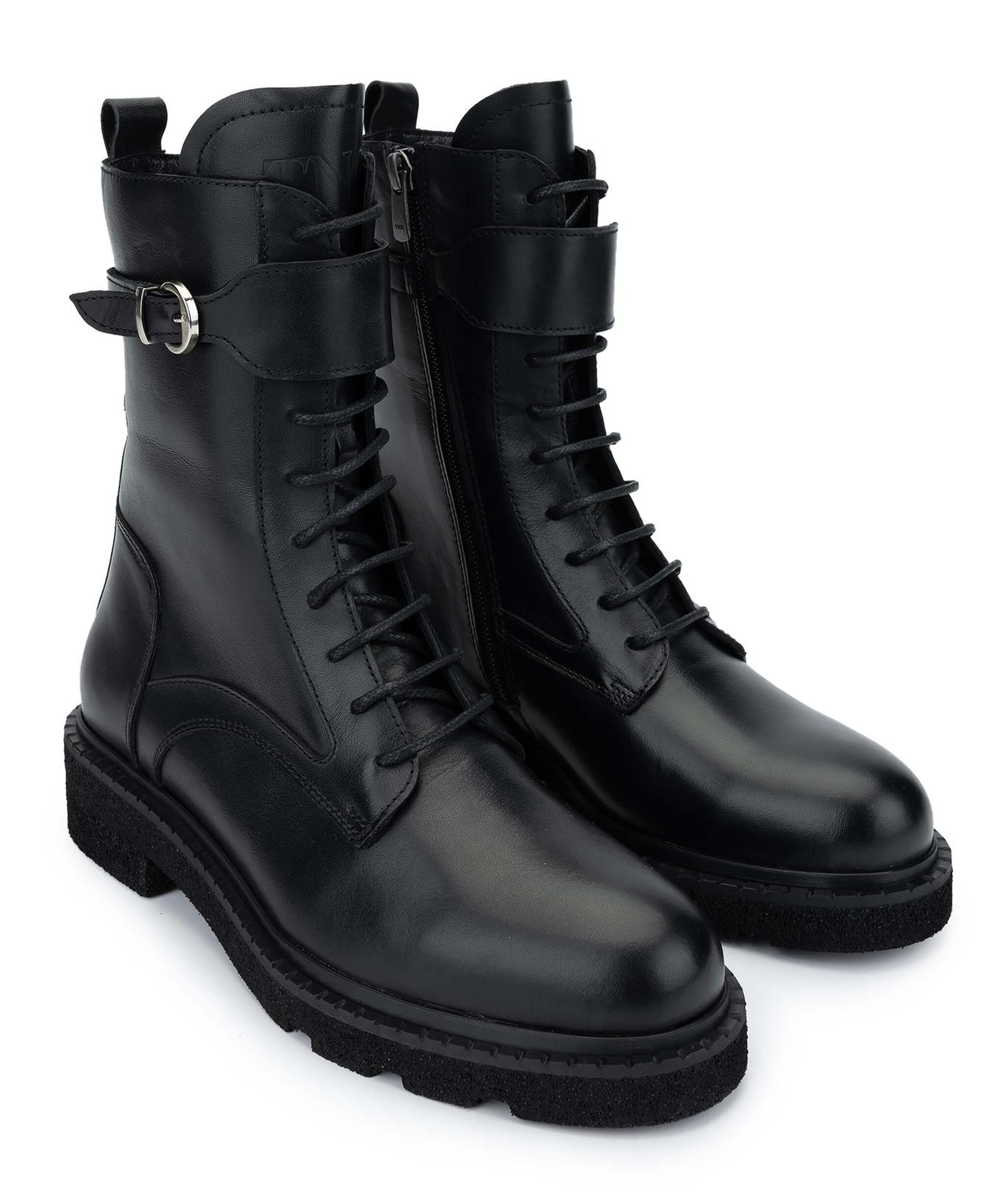 Tamer Tanca Kadın Hakiki Deri Siyah Deri Casual Bot