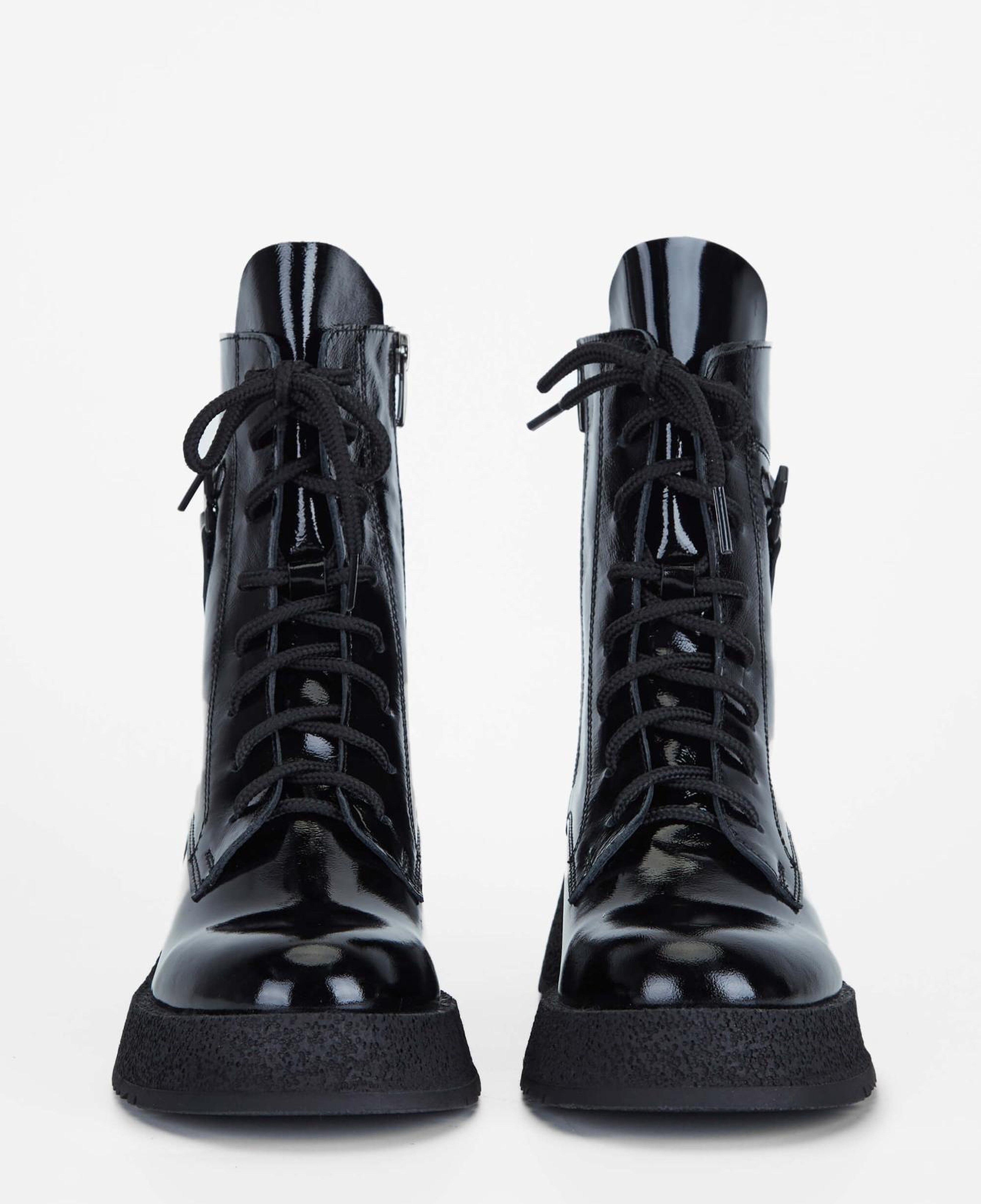 Tamer Tanca Kadın Hakiki Deri Siyah Rugan Casual Bot