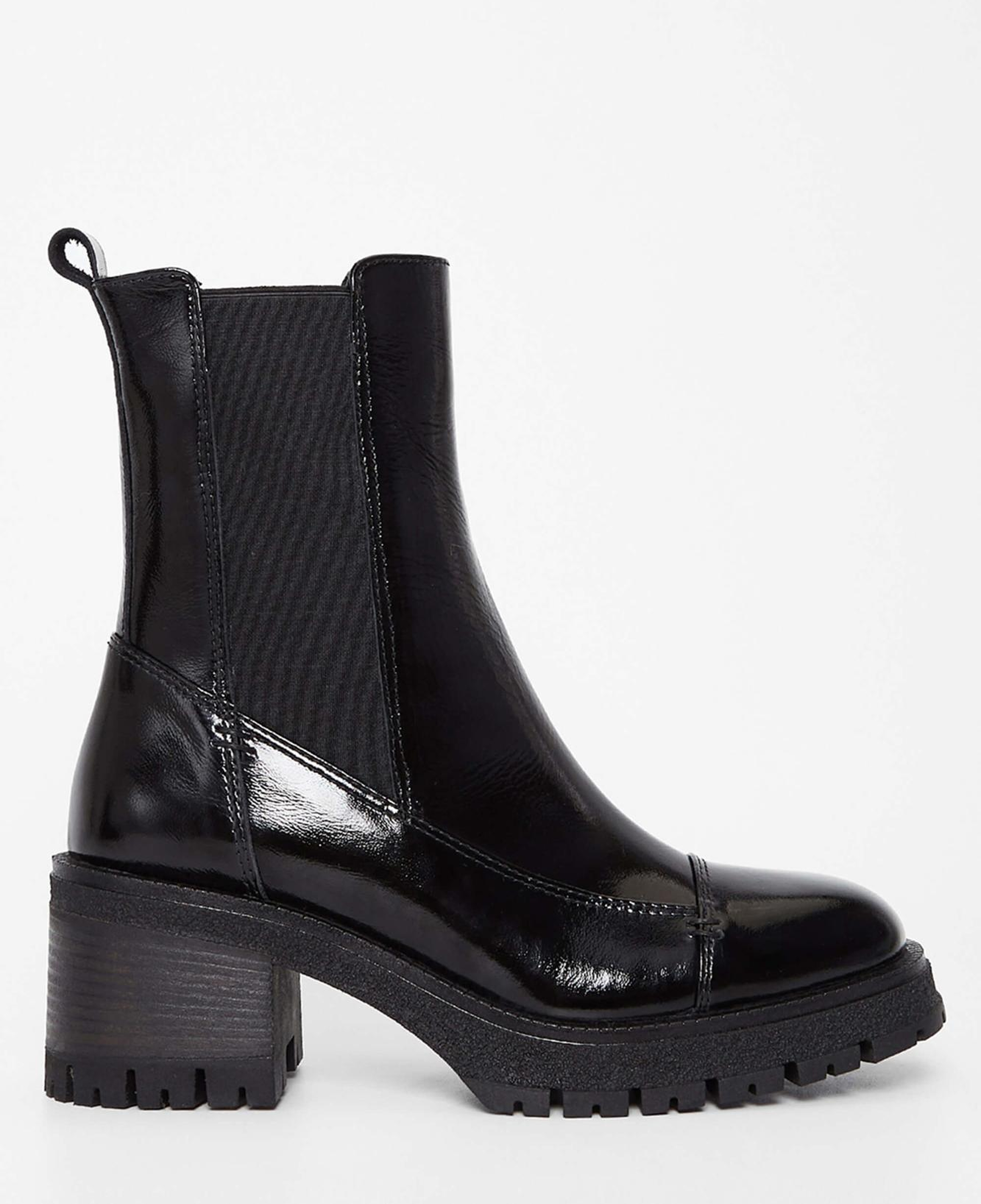 Tamer Tanca Kadın Hakiki Deri Siyah Rugan Casual Bot