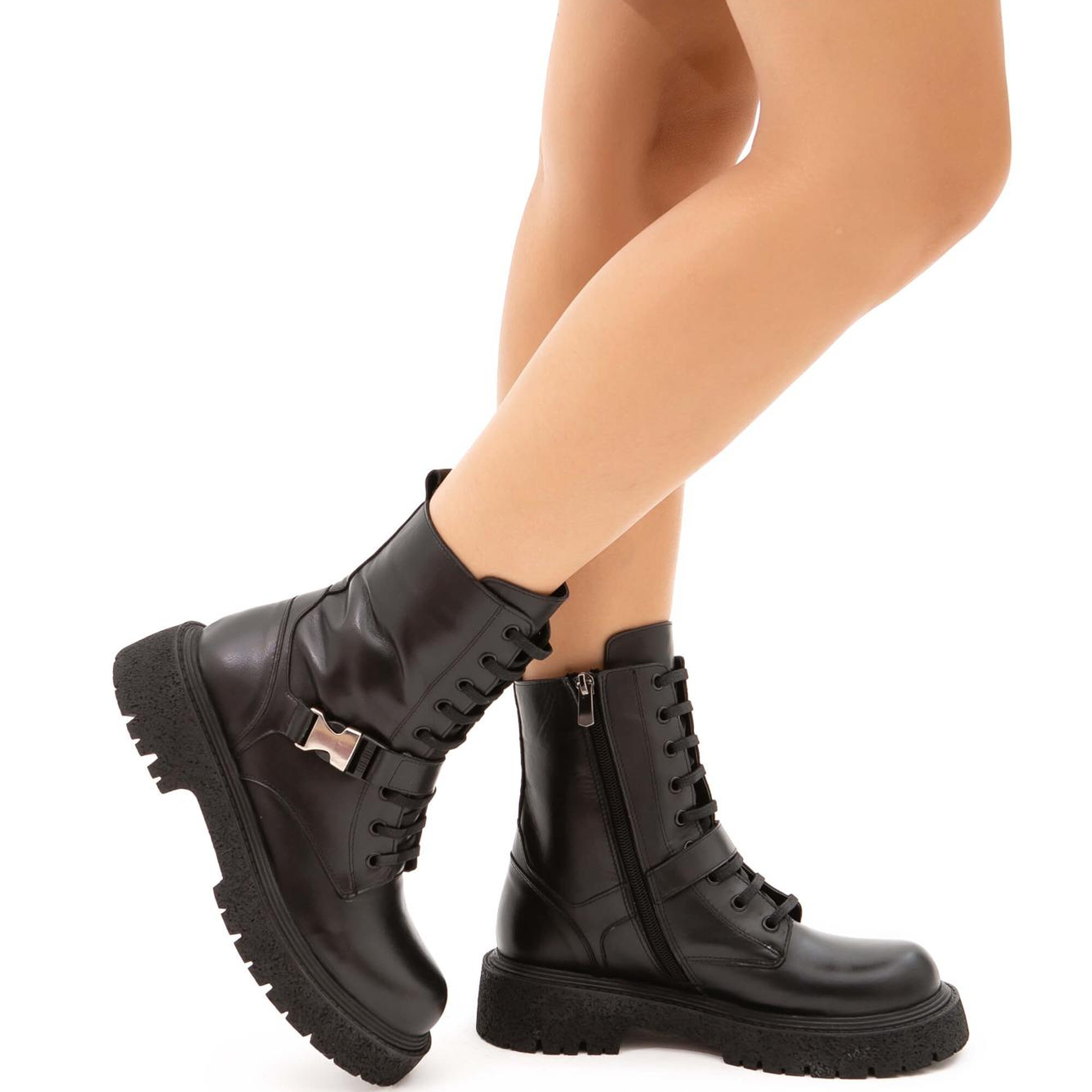 Tamer Tanca Kadın Hakiki Deri Siyah POSTAL Bot