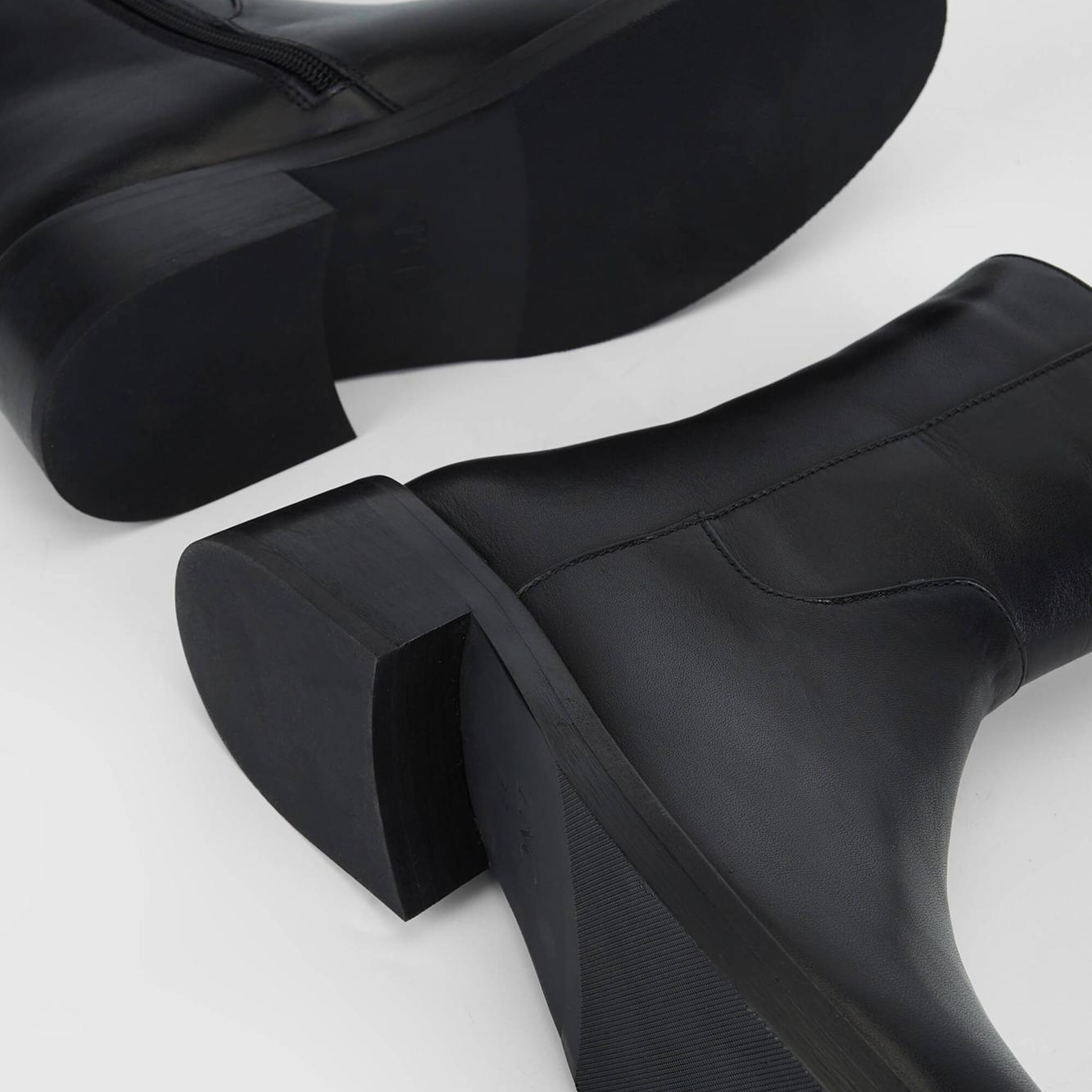 Tamer Tanca Kadın Hakiki Deri Siyah Deri Casual Bot