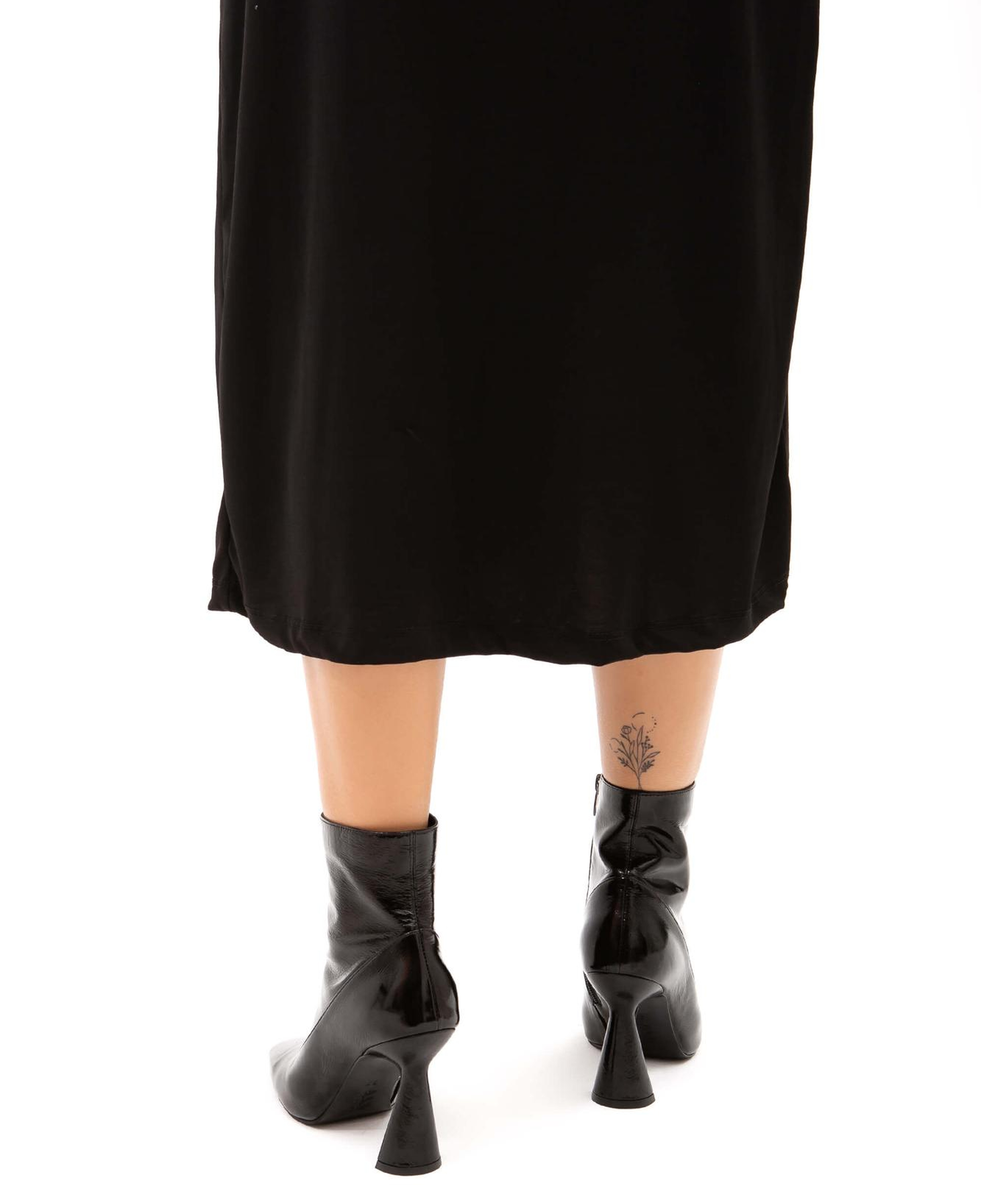 Tamer Tanca Kadın Hakiki Deri Siyah Rugan Casual Bot