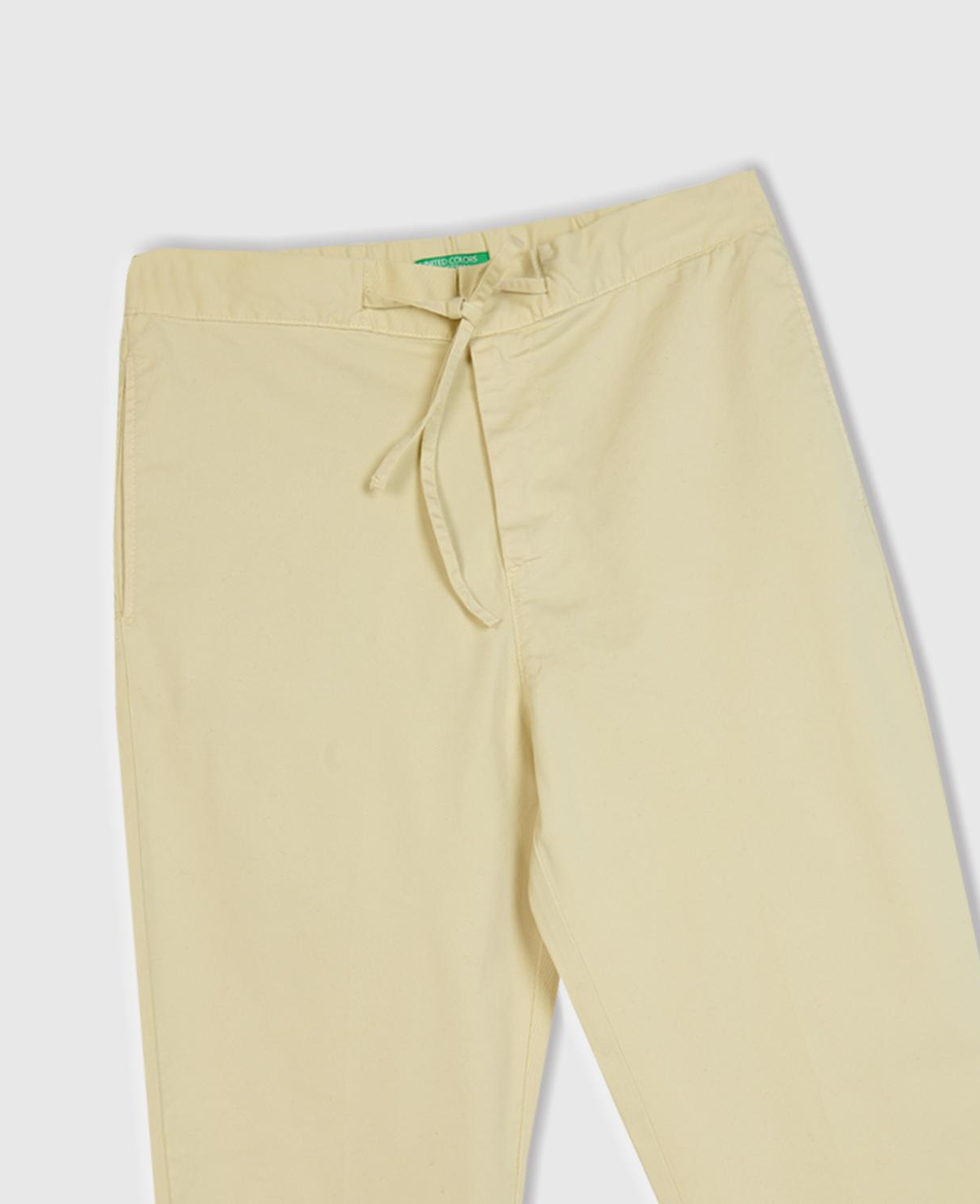 Erkek Bej Beli İpli Chino Pantolon