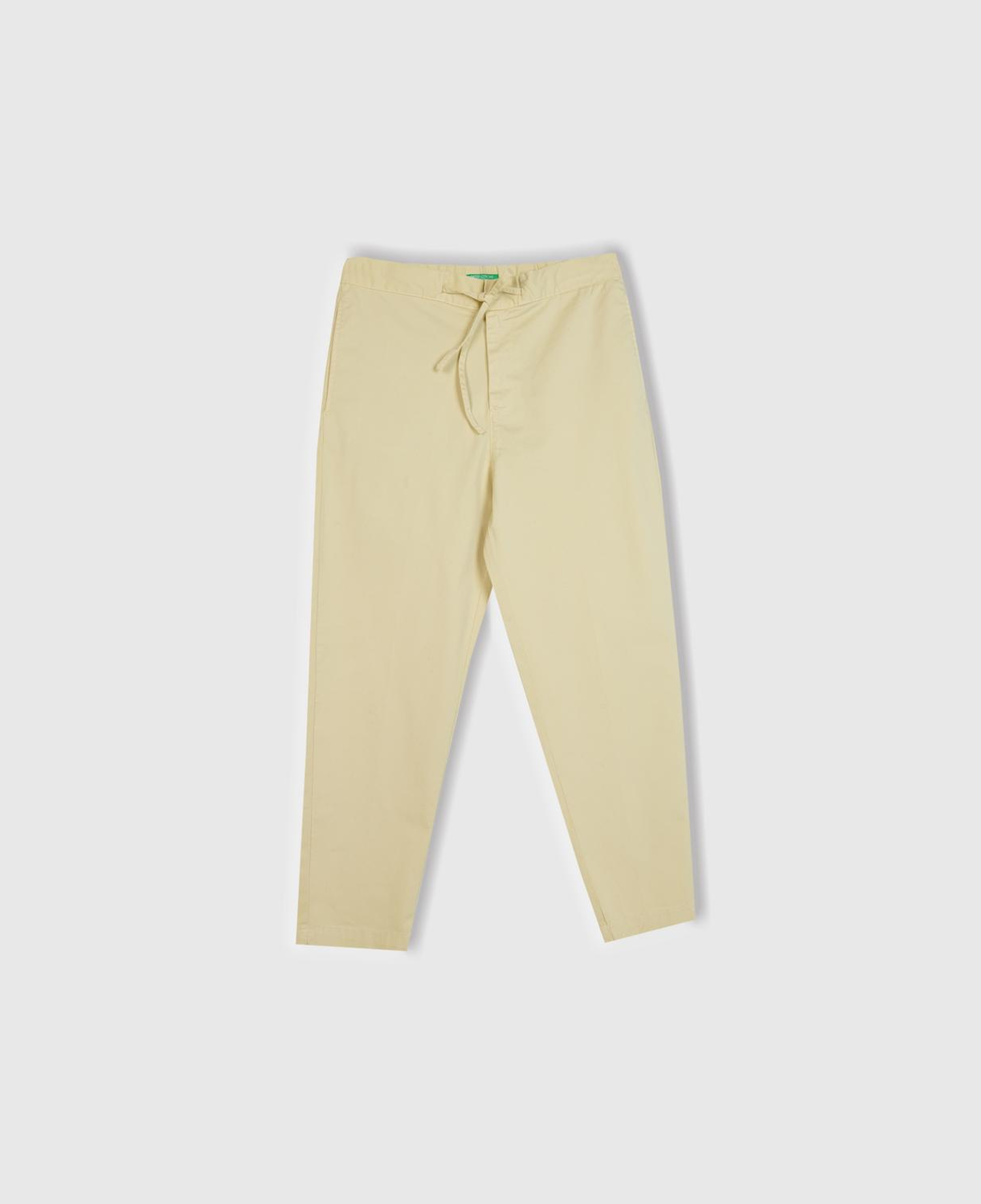 Erkek Bej Beli İpli Chino Pantolon