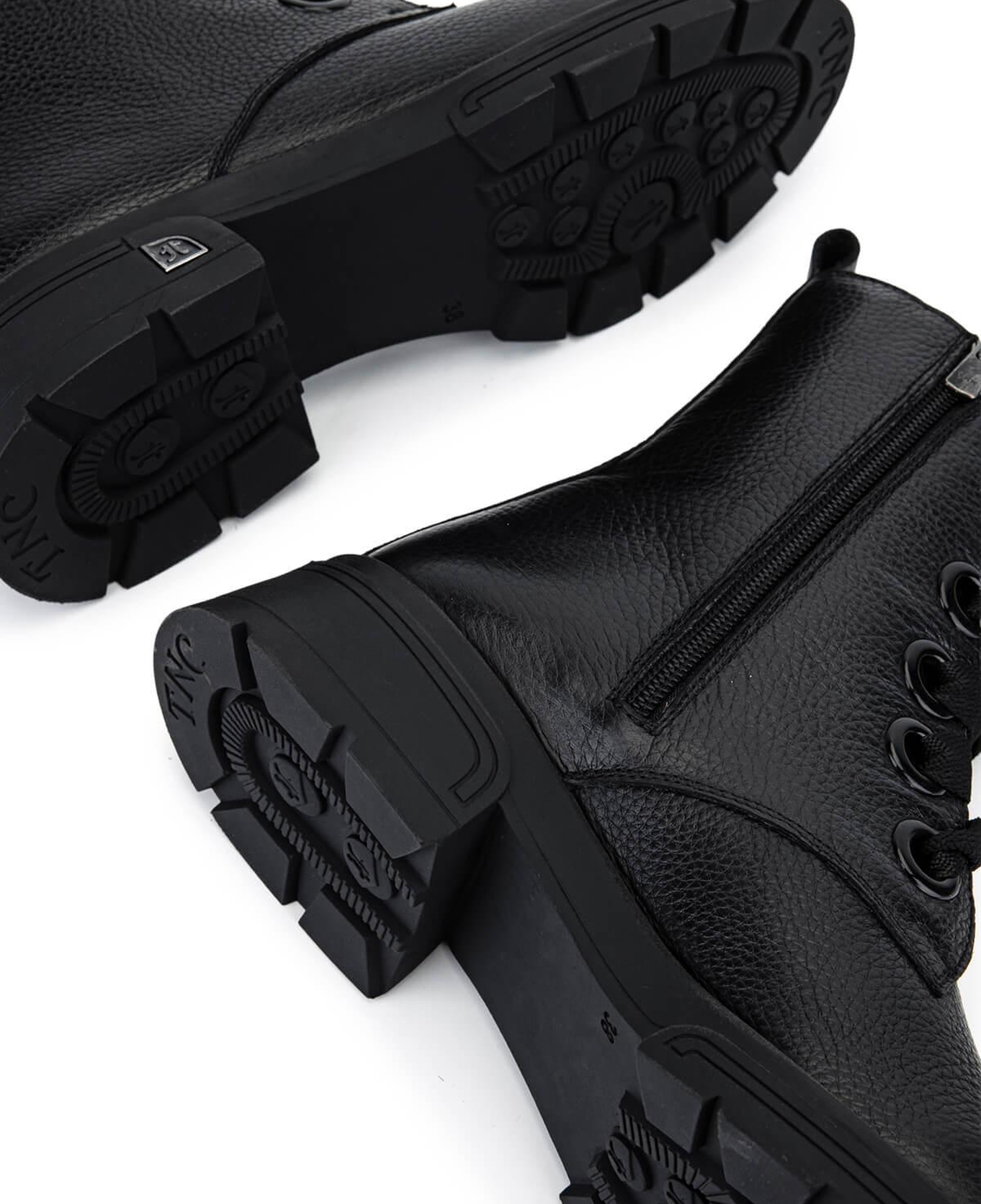 Tamer Tanca Kadın Hakiki Deri Siyah Floter Klasik Bot