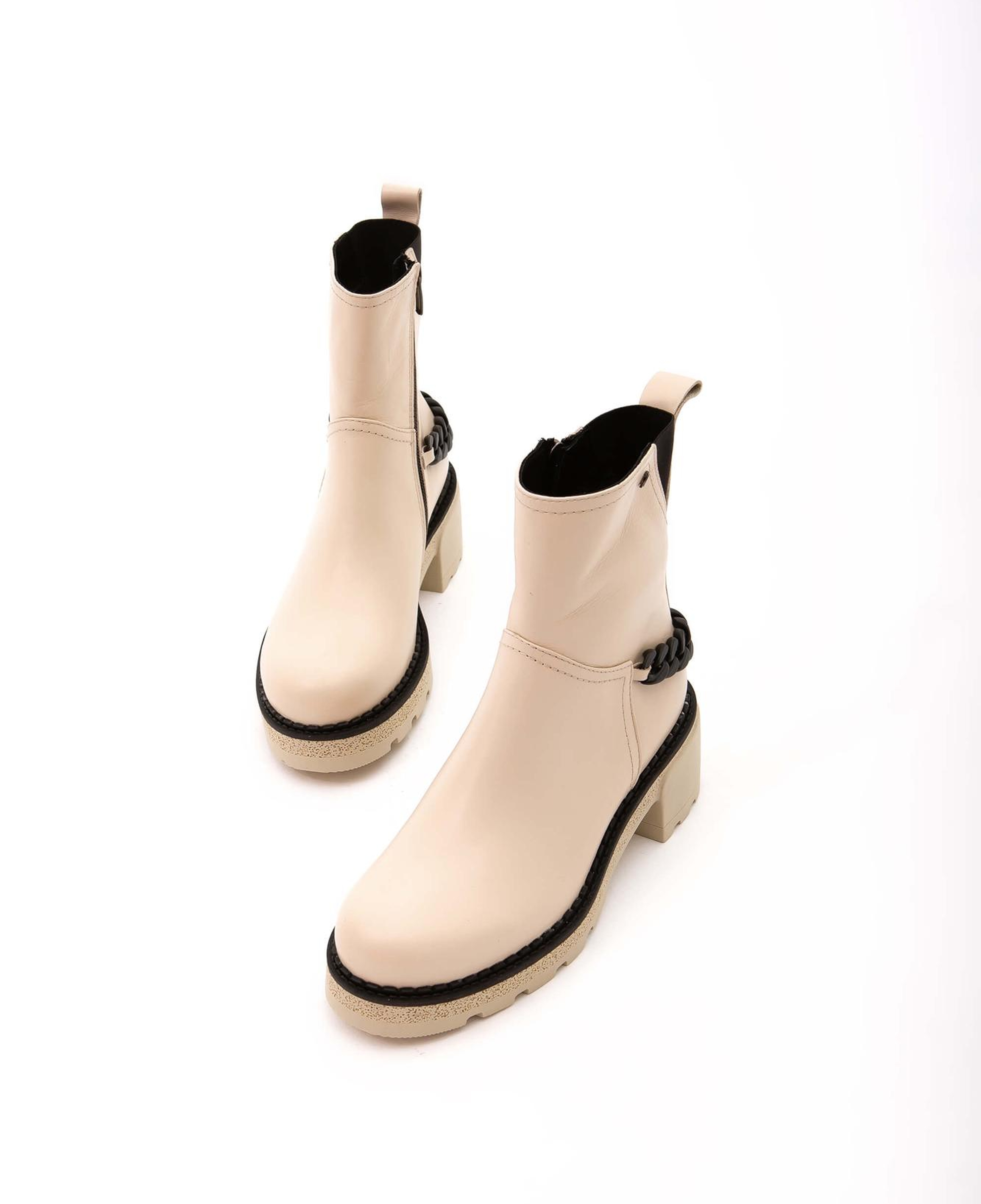 Tamer Tanca Kadın Hakiki Deri Bej Casual Bot