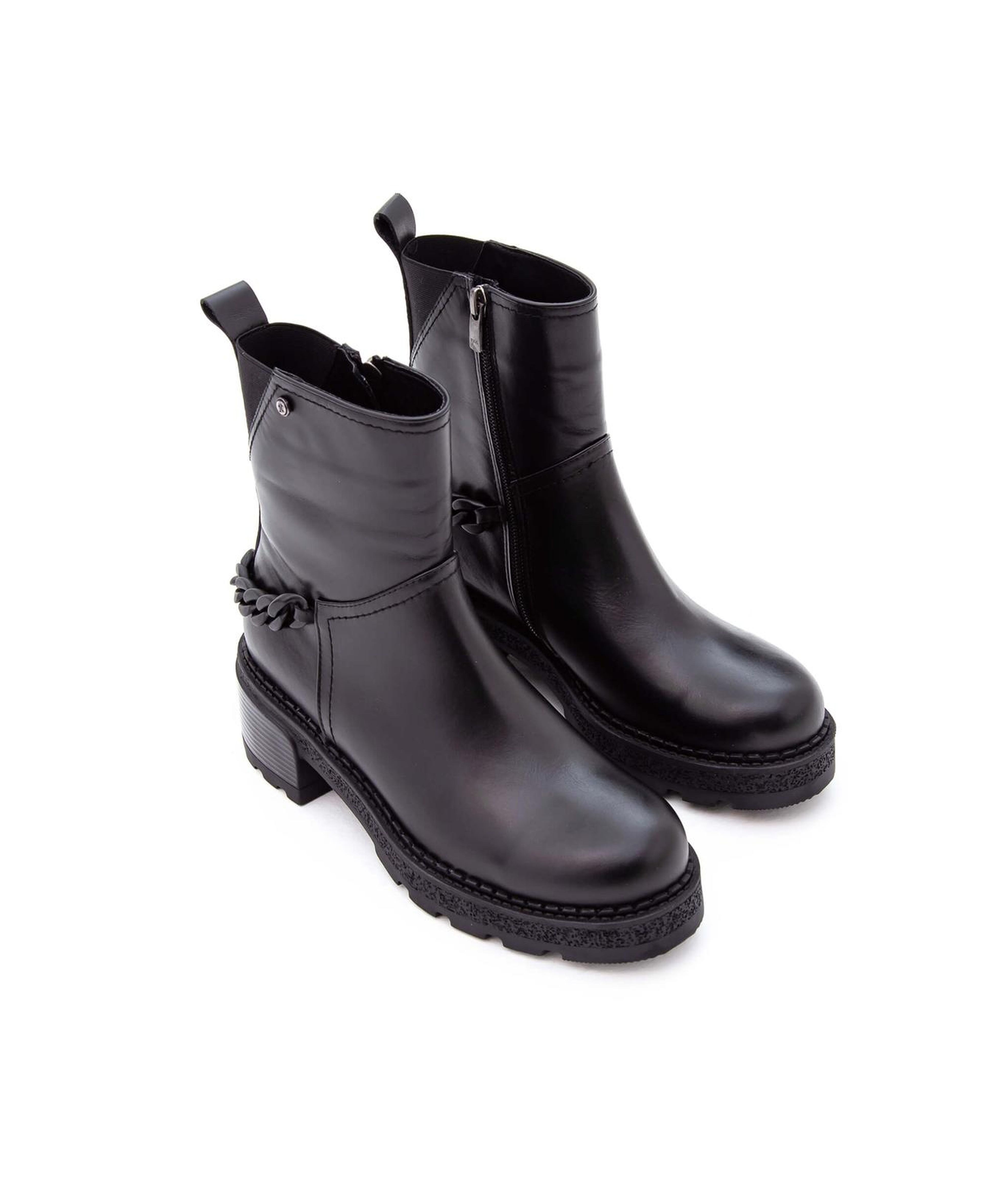 Tamer Tanca Kadın Hakiki Deri Siyah Casual Bot